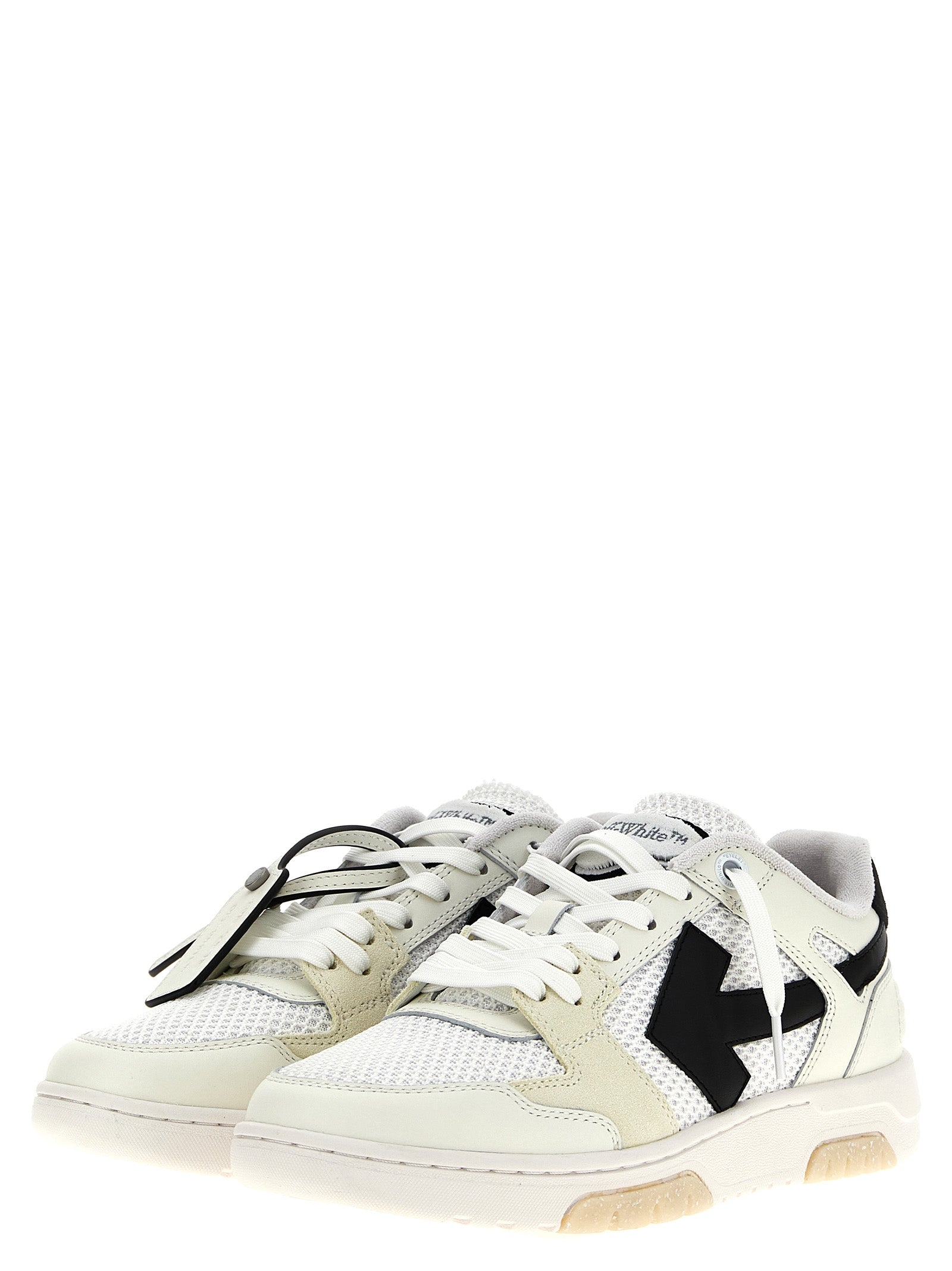 Off-White Bicolor Leather Sneakers - Elevate Your Elegance