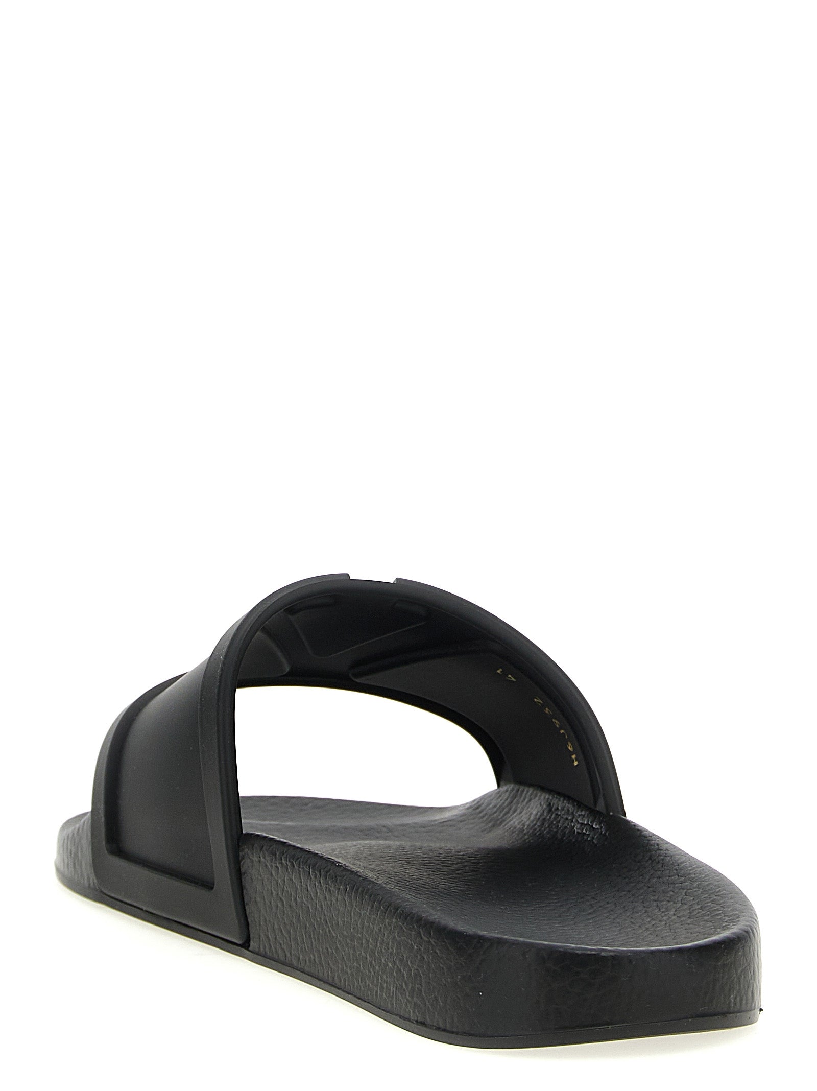 Valentino Garavani Black Plastic Slides - Luxury Footwear Redefined