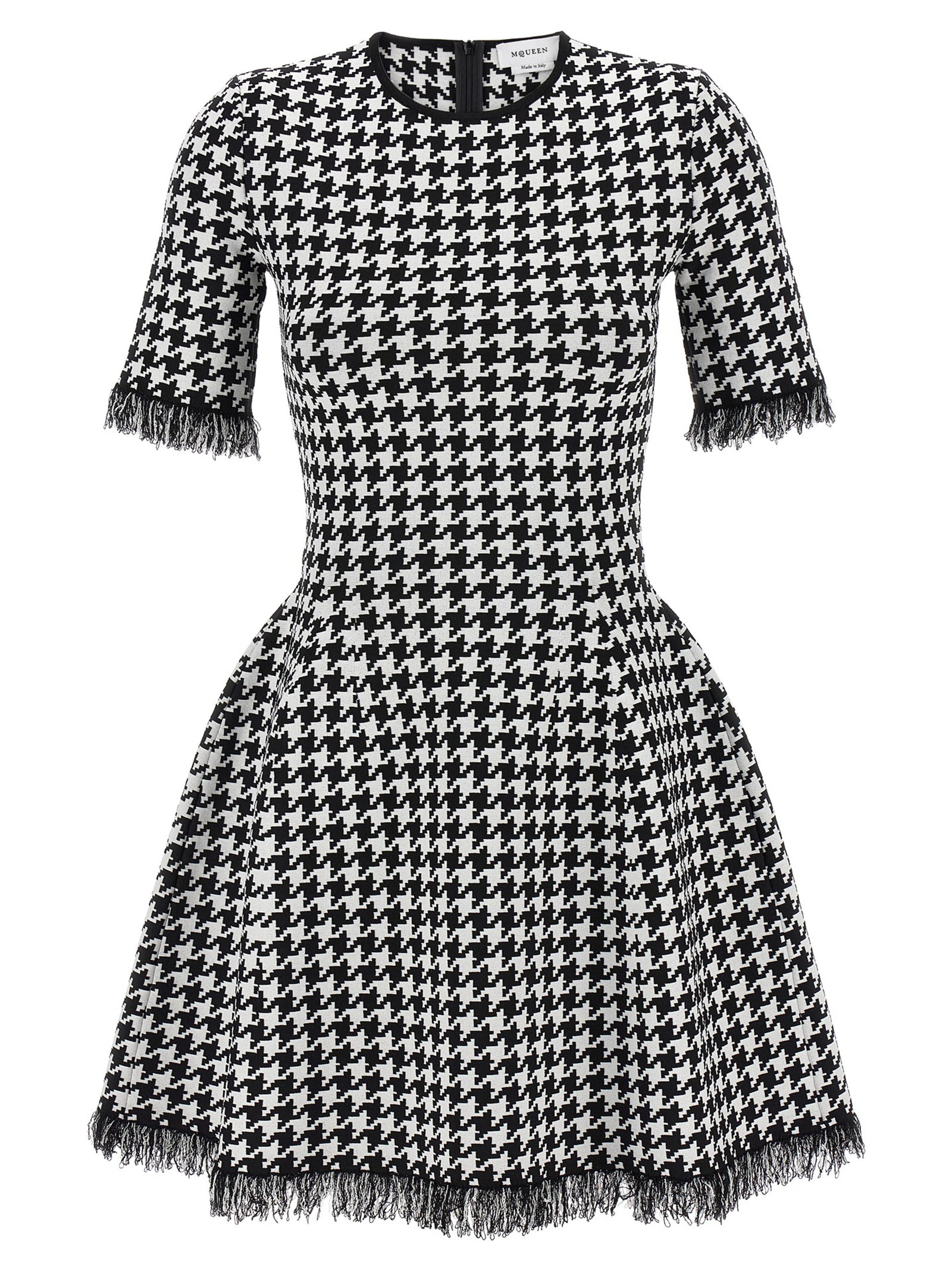 Alexander McQueen Bicolor Viscose Short Dress