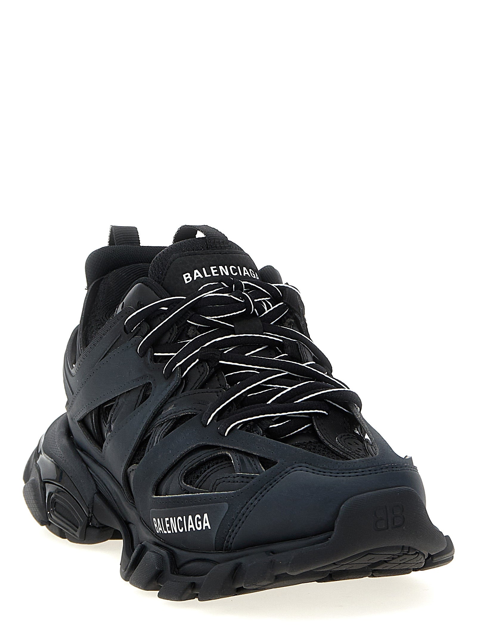 Step into luxury with Balenciaga's Black Polyethylene Athletic Sneakers, crafted from premium materials for a chic, sophisticated look that elevates every ensemble.