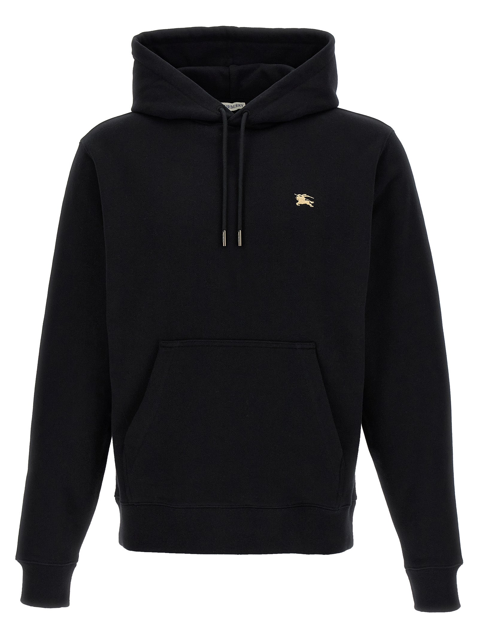 Burberry Black Cotton Sweatshirt - Artisanal Luxury Elegance