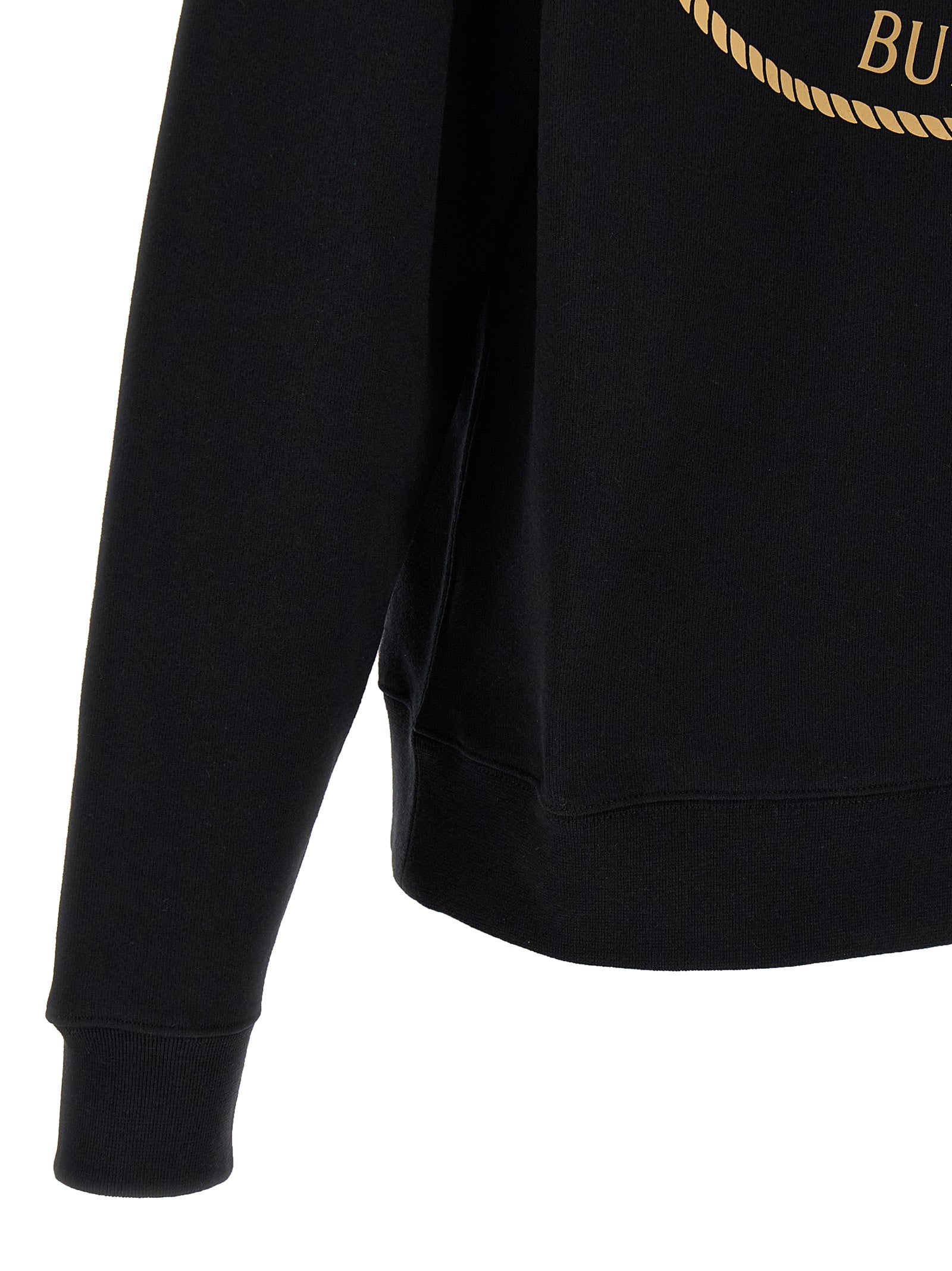Burberry Black Cotton Sweatshirt - Artisanal Luxury Statement