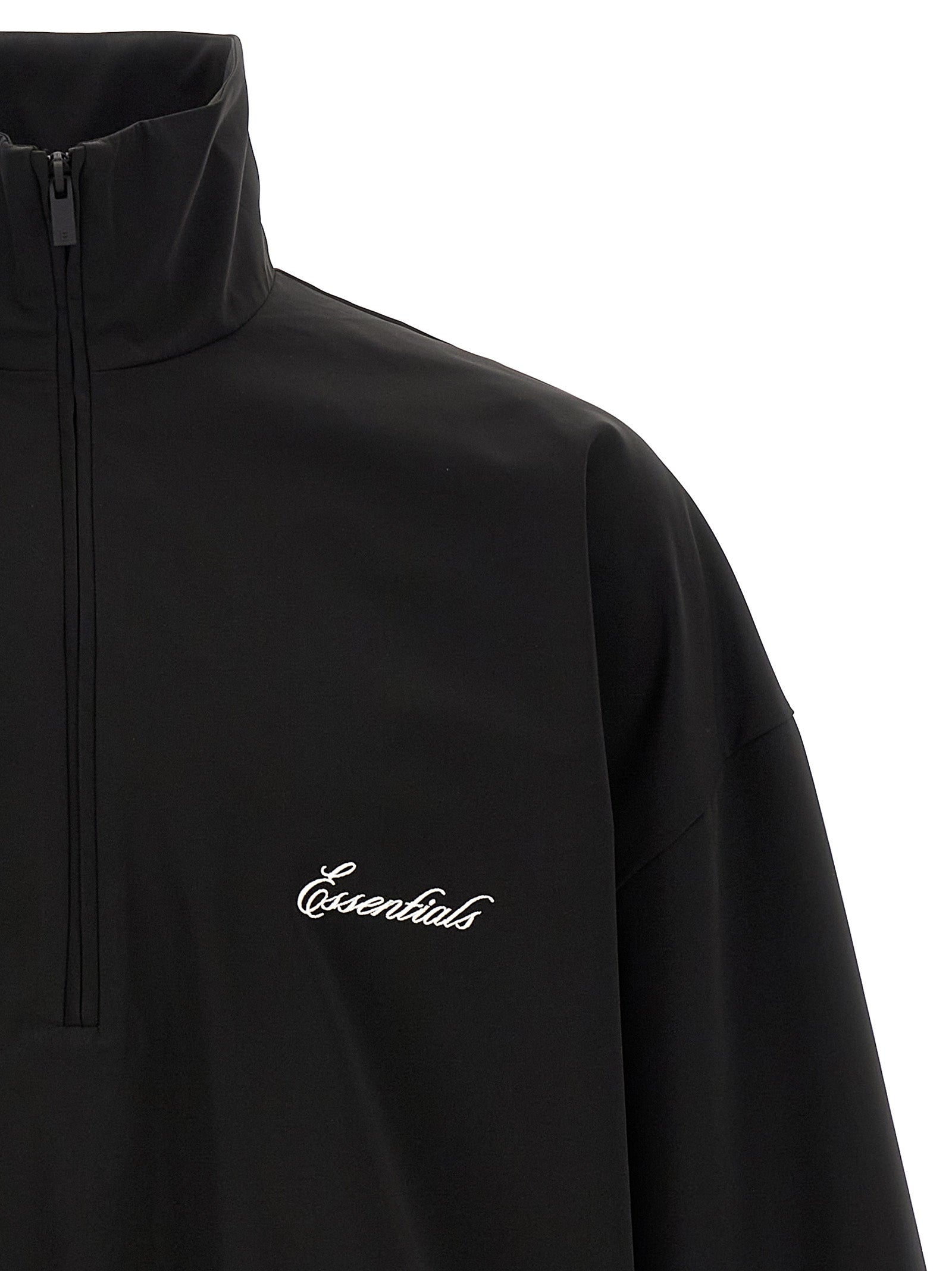 FEAR OF GOD ESSENTIAL Black Nylon Sweatshirt