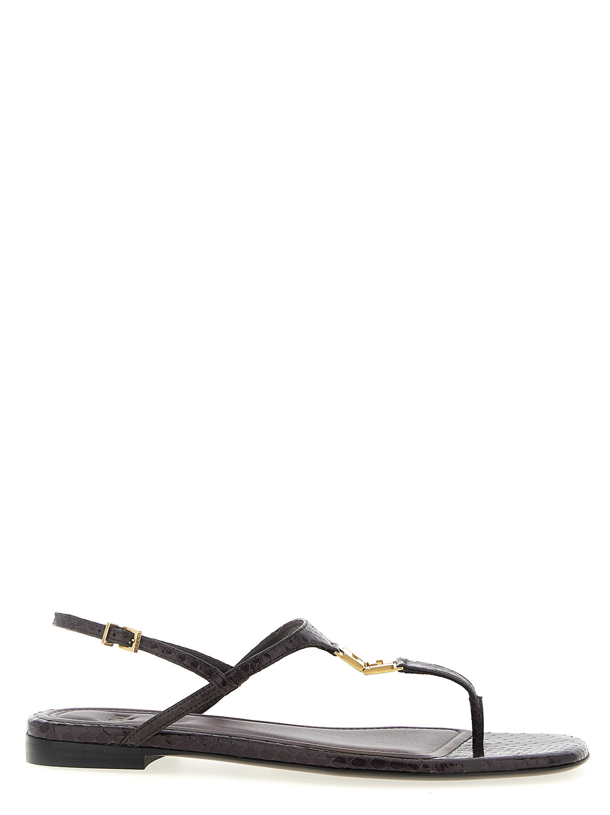 Step into luxury with Fendi's Purple Elastane Flat Sandals, crafted from 100% ayers in Italy, where bold design meets exquisite comfort for the discerning individual.
