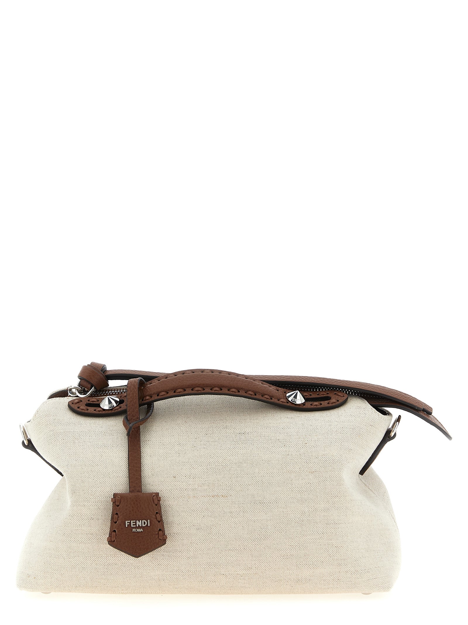 Elevate your style with the Fendi Beige Polyethylene Handbag, a masterpiece of Italian craftsmanship that embodies luxury and sophistication for discerning individuals.