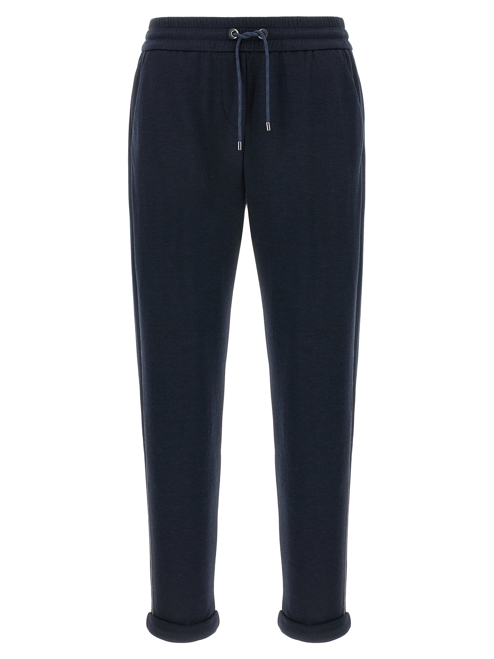 Brunello Cucinelli Blue Cotton Joggers - Artisanal Luxury Athleisure