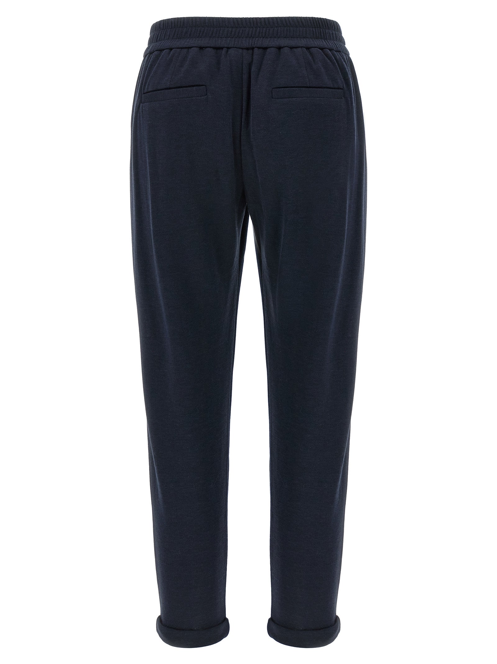 Brunello Cucinelli Blue Cotton Joggers - Artisanal Luxury Sportswear
