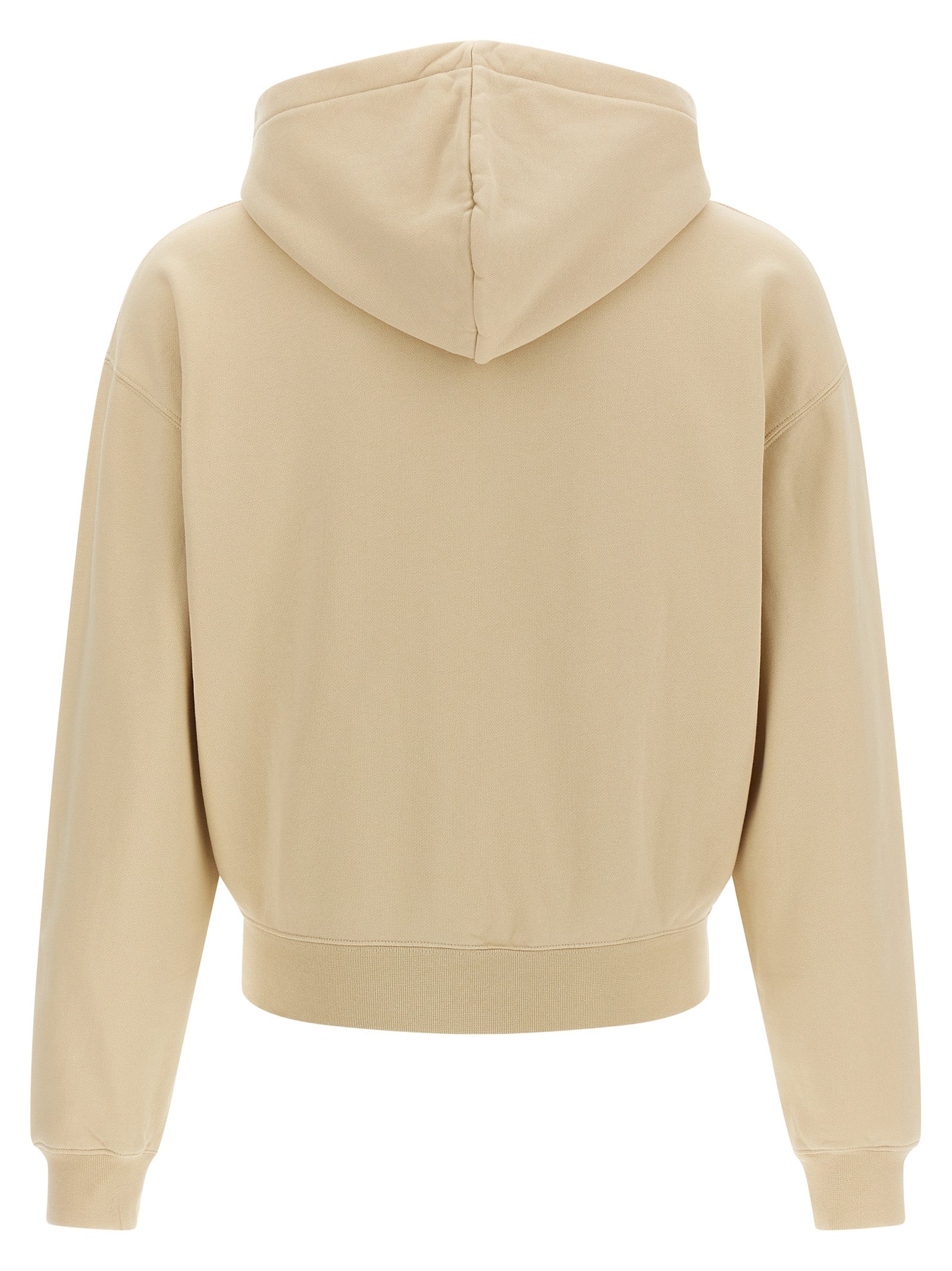 Elevate your wardrobe with the Jacquemus Beige Cotton Sweatshirt, a luxurious blend of comfort and sophistication, crafted in Portugal for the discerning individual.