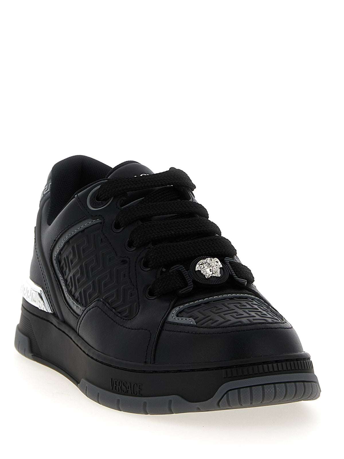 Versace Black Calfskin Athletic Sneakers - Luxury Footwear for All