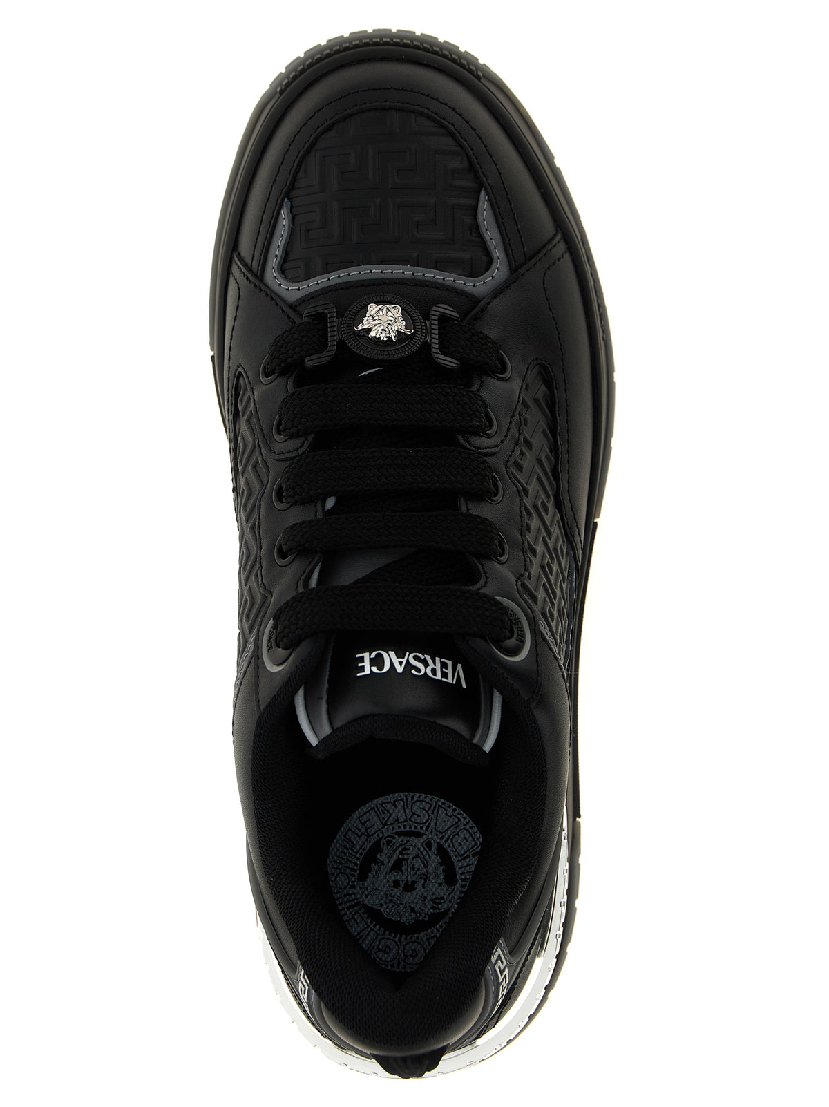 Versace Black Calfskin Athletic Sneakers - Luxury Footwear for All