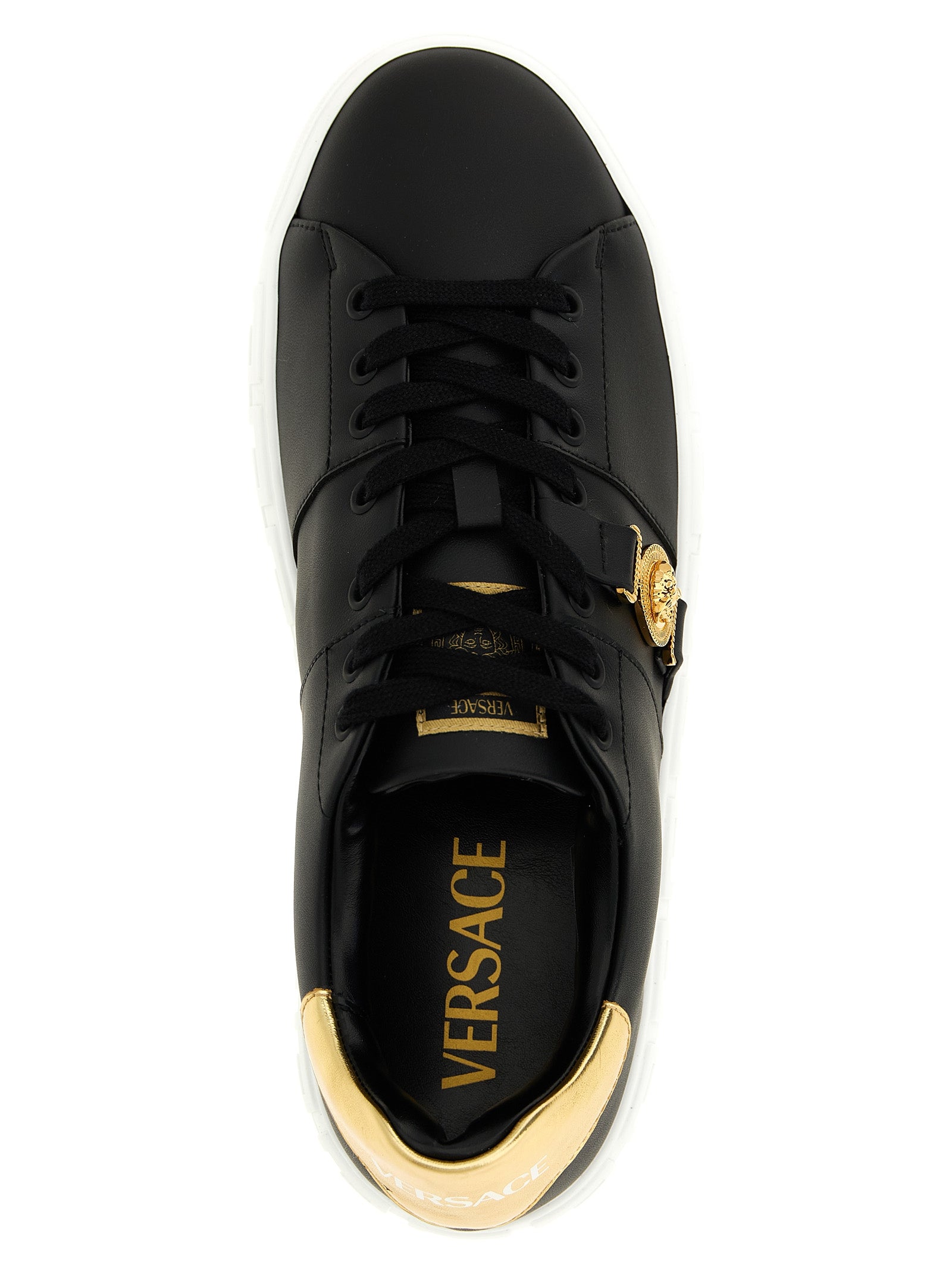 Elevate your style with Versace Black Nylon Low Top Sneakers, where eco-luxury meets timeless elegance, crafted from premium materials for the discerning individual.