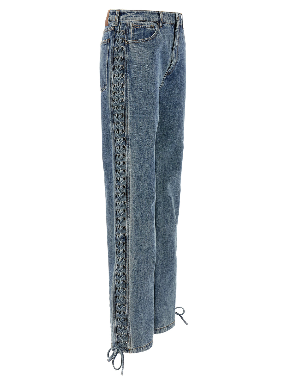 ROTATE BIRGER CHRISTENSEN Laced Straight Leg Jeans - Luxury Denim