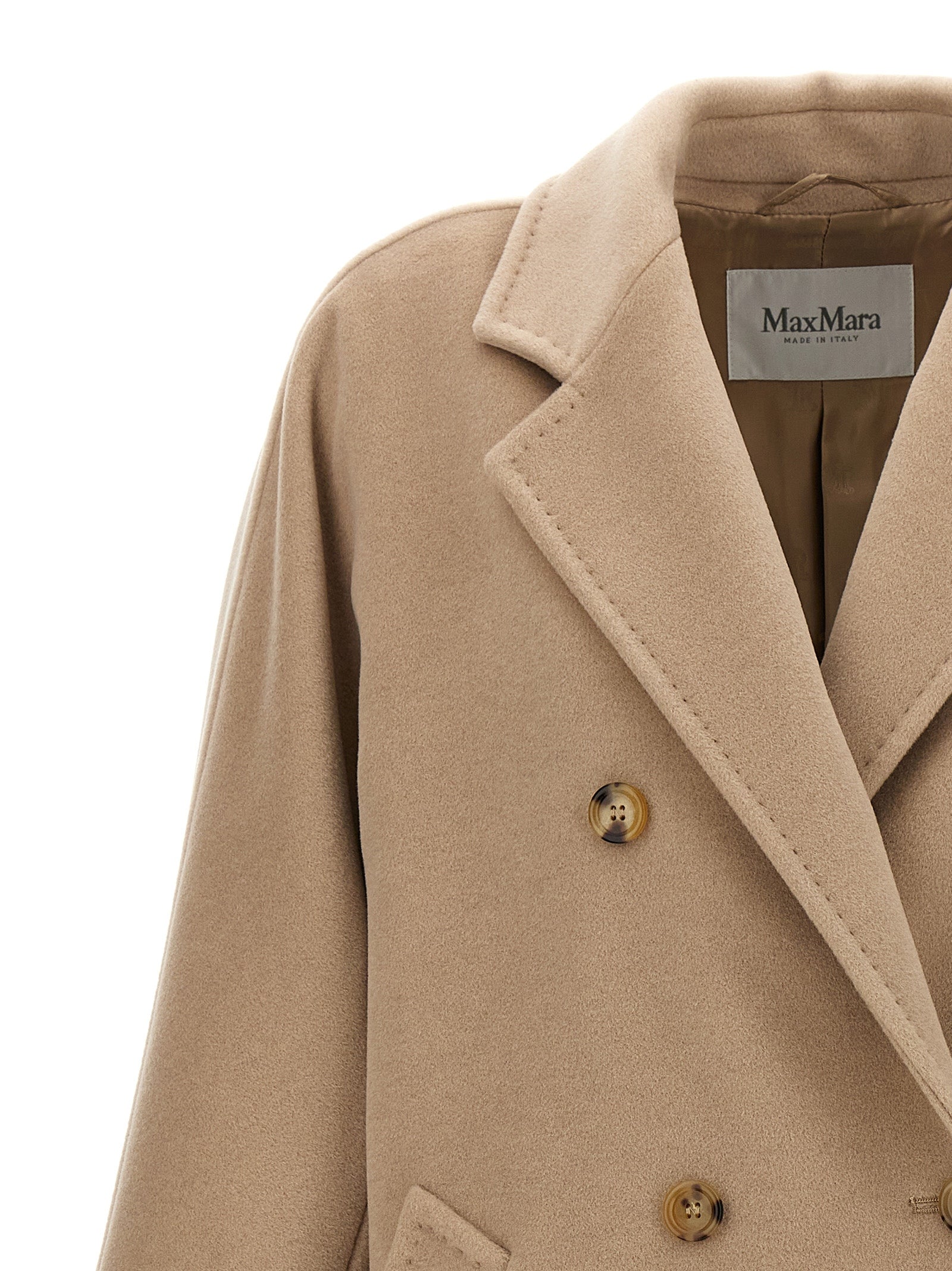 Max Mara Beige Virgin Wool Coat