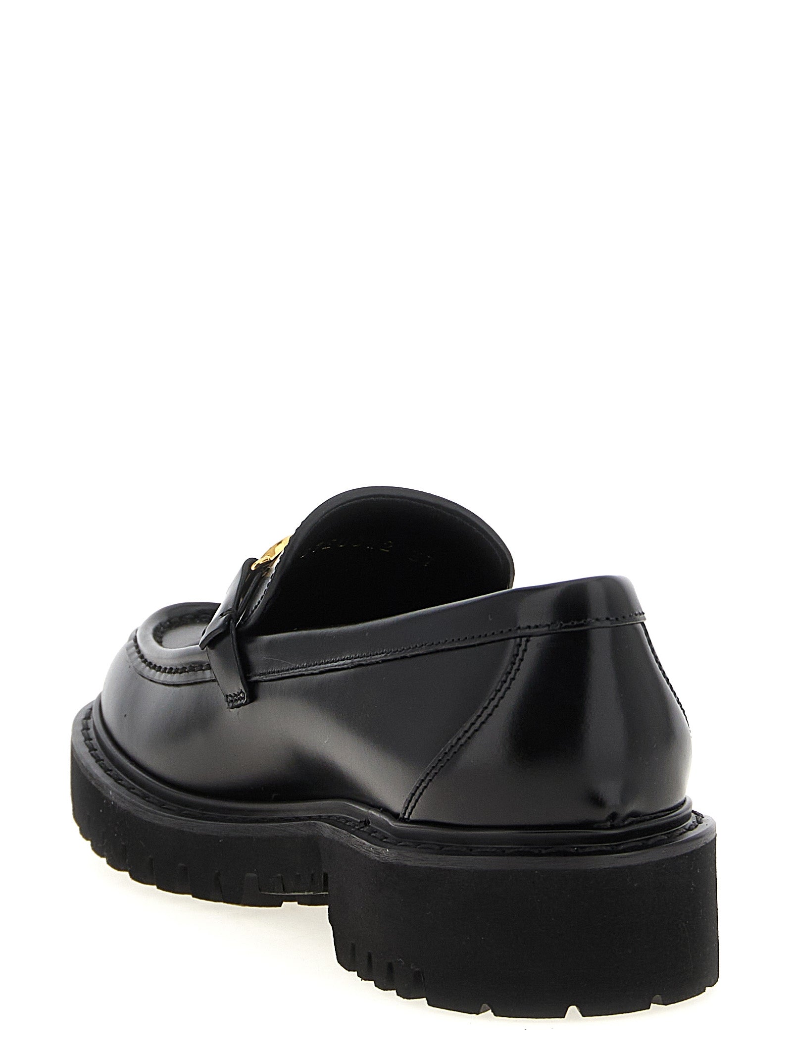 Valentino Garavani Black Calfskin Slip-On Loafers