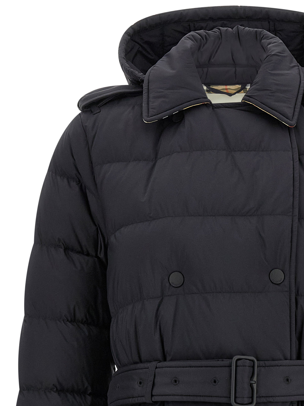 Burberry Black Polyamide Coat - Luxe Outerwear Redefined