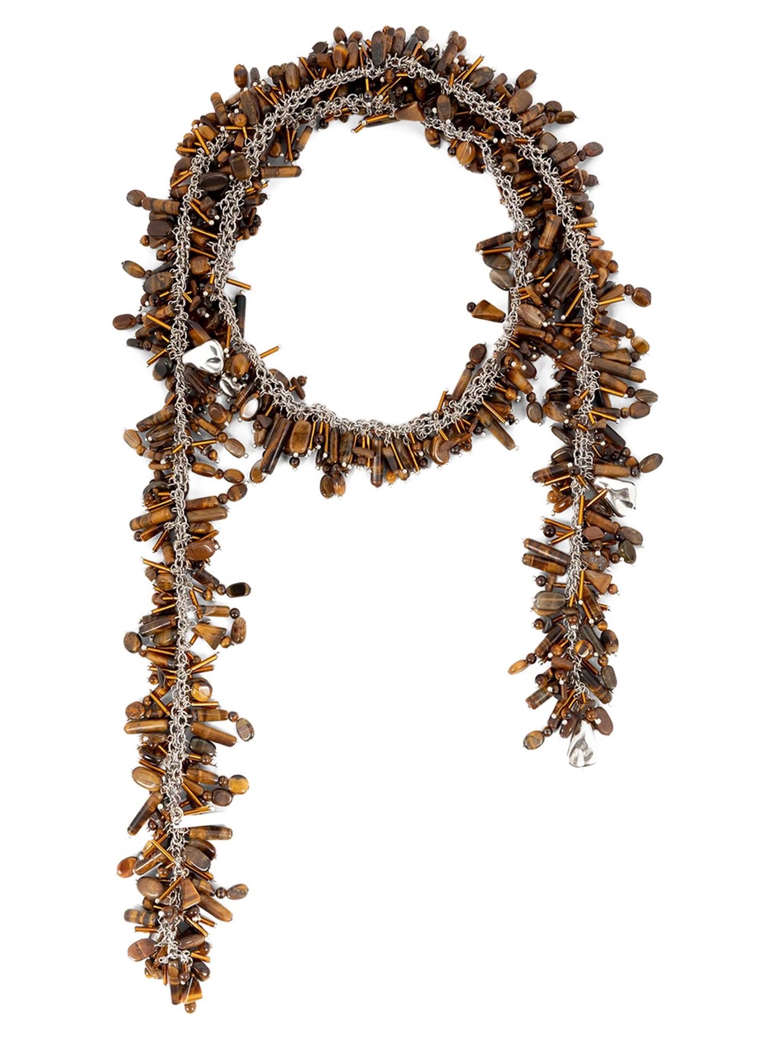 Elevate your elegance with the Dries Van Noten Brown Viscose Necklace, a luxurious blend of artistry and sophistication, perfect for every exquisite occasion.