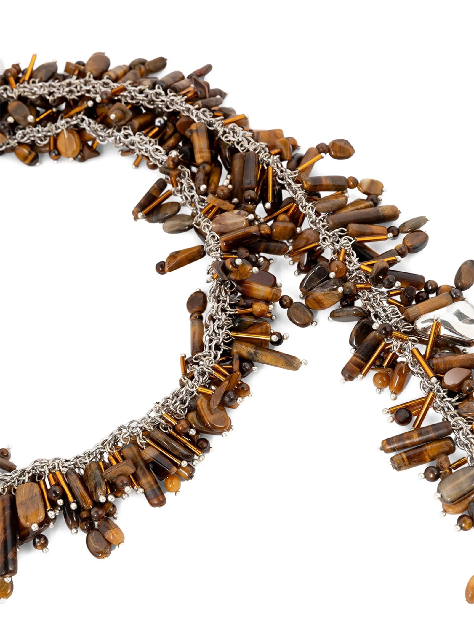 Elevate your elegance with the Dries Van Noten Brown Viscose Necklace, a luxurious blend of artistry and sophistication, perfect for every exquisite occasion.