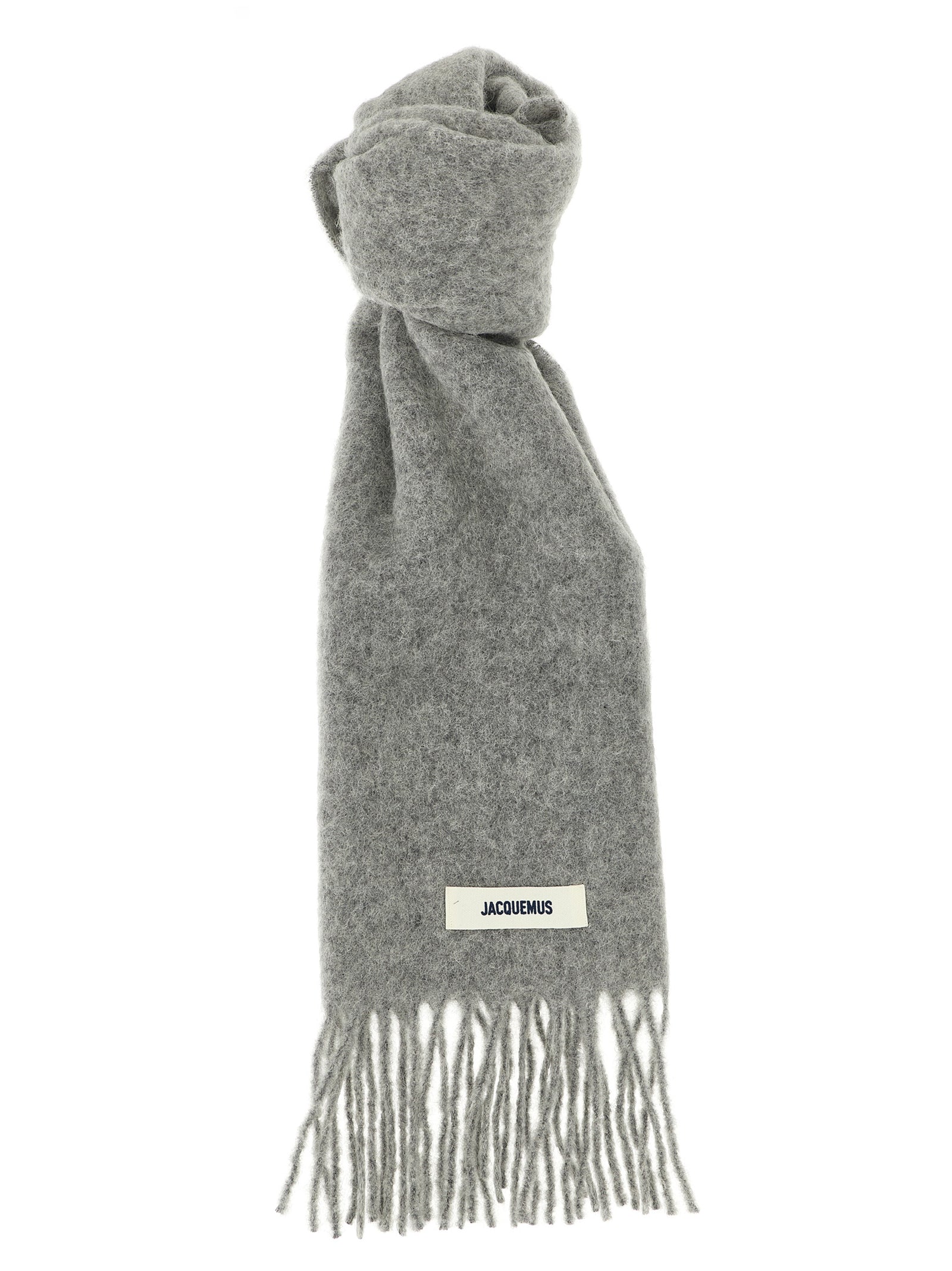 Jacquemus Gray Alpaca Leather Foulard - Elevate Your Elegance