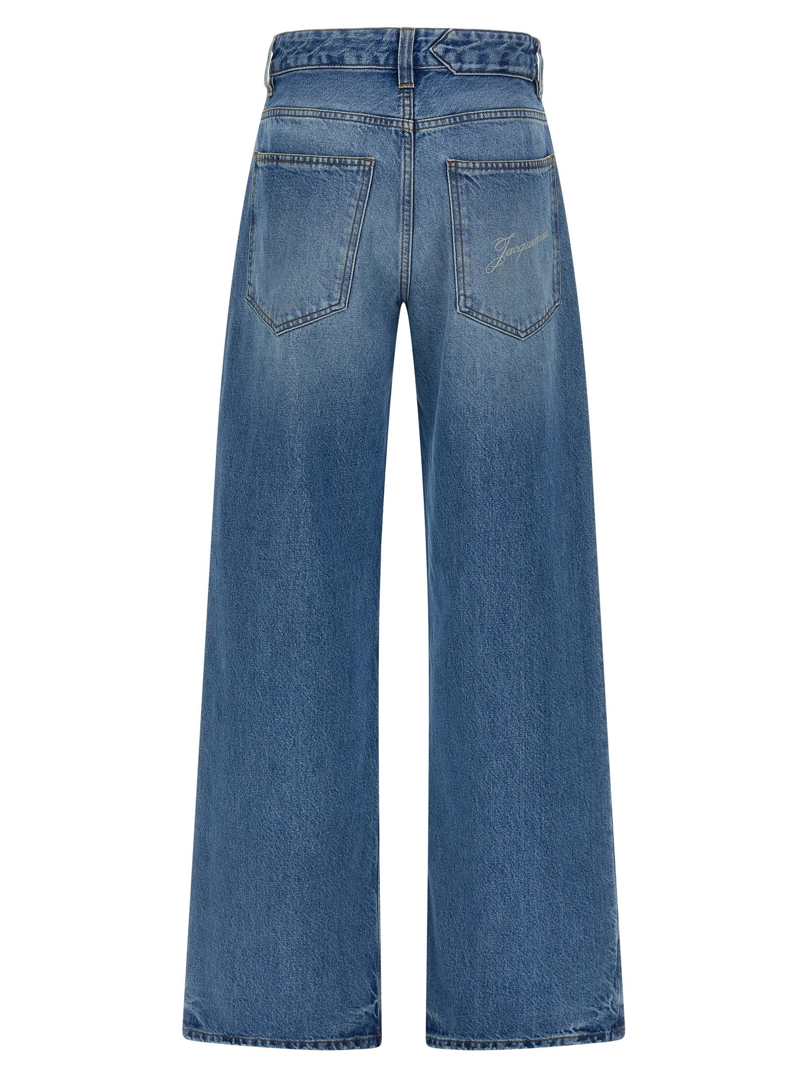 Elevate your style with Jacquemus Blue Cotton Jeans, crafted from luxurious 100% cotton. Experience timeless elegance and unparalleled comfort in every wear.