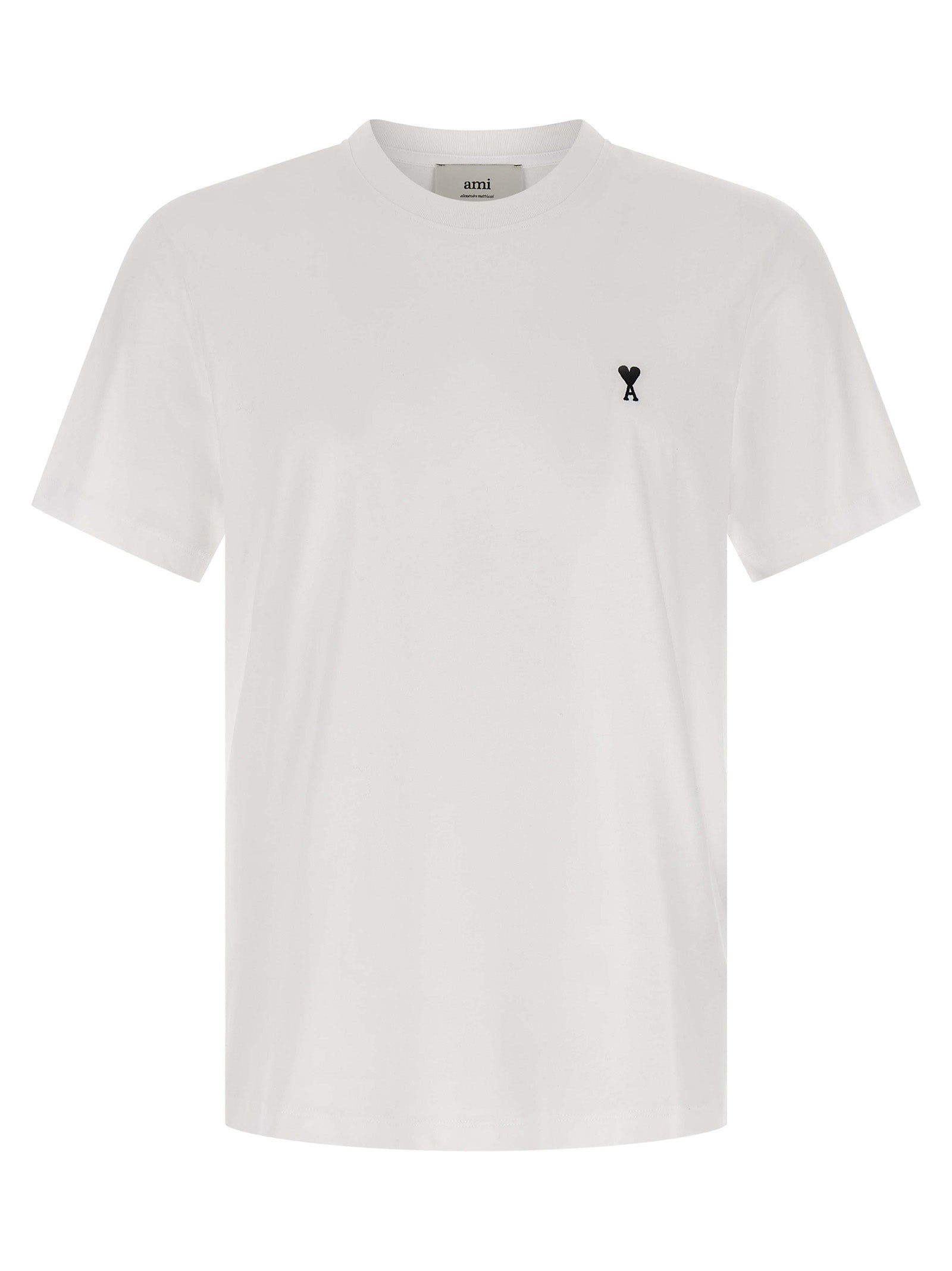 Ami Paris White Cotton T-Shirt