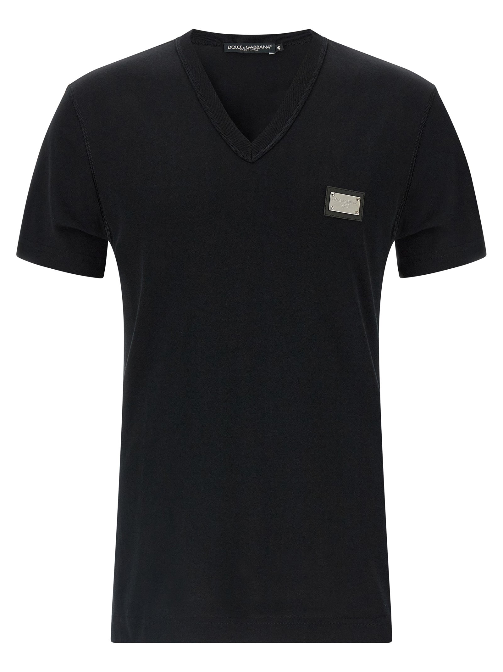 Dolce & Gabbana Black Cotton T-Shirt - Timeless Luxury Elegance