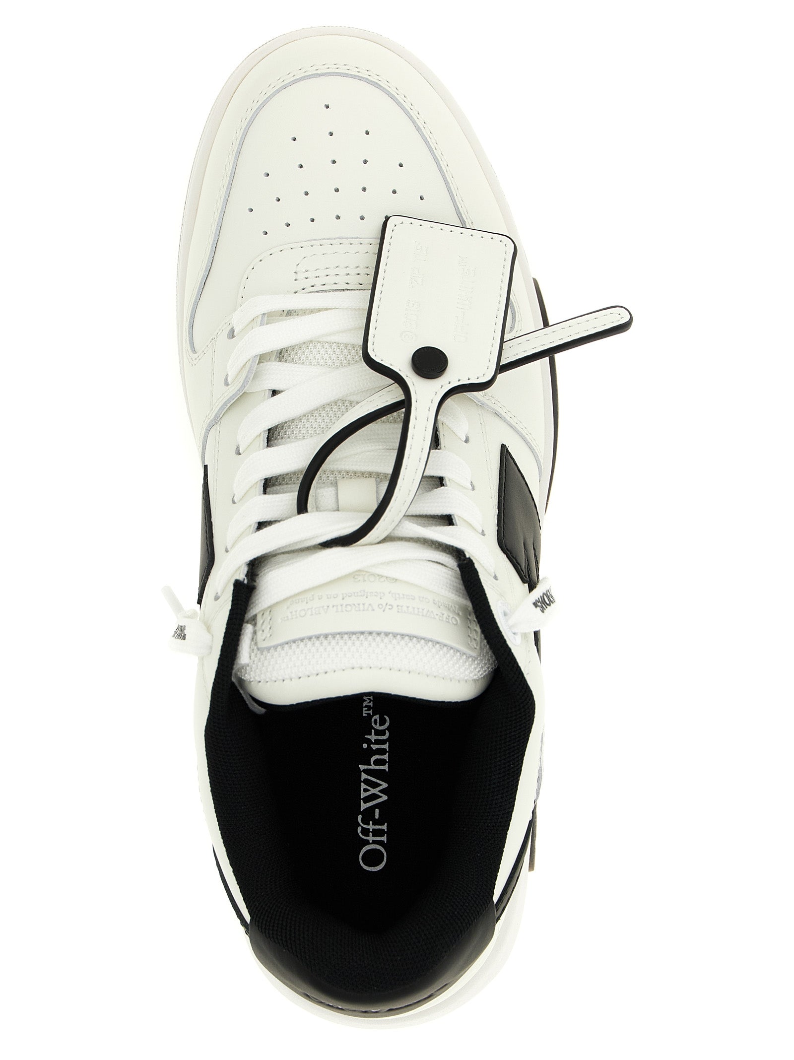 Step into elegance with Off-White Bicolor Recycled Polyester Sneakers, where luxurious craftsmanship meets avant-garde design for the discerning trendsetter.