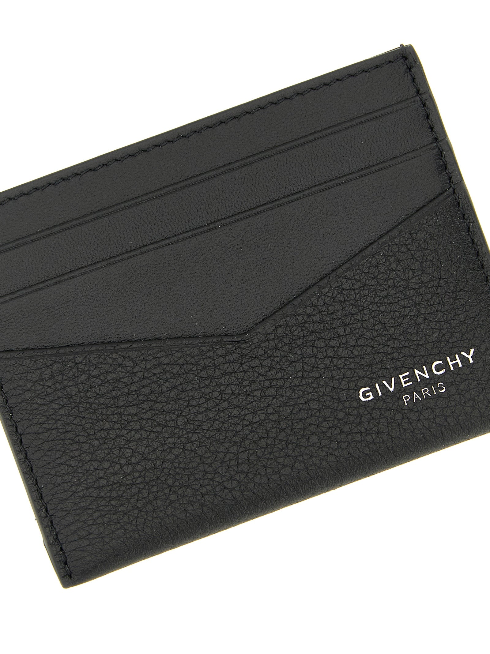 Indulge in the timeless elegance of the Givenchy Black Calfskin Cardholder, crafted from premium Italian leather, embodying sophistication and refined luxury for the discerning individual.