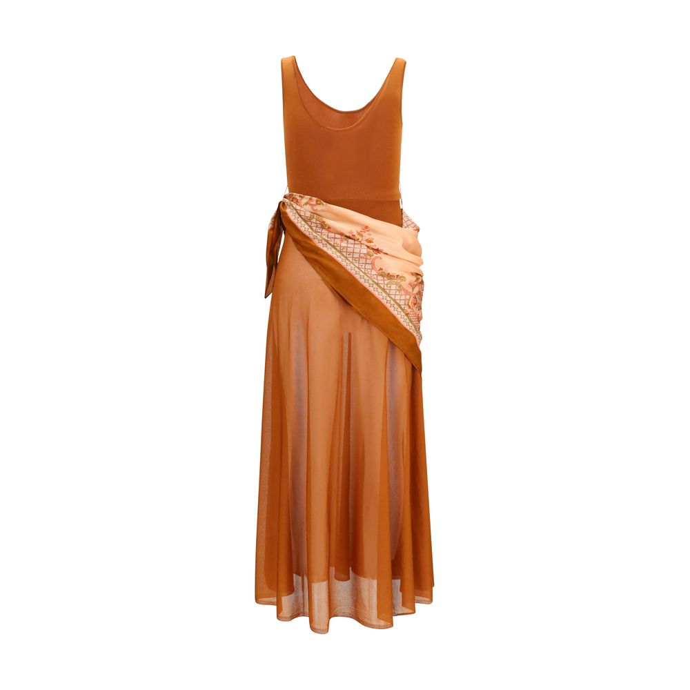 Indulge in the Zimmermann Brown Viscose Casual Dress from the AW26 collection, a masterpiece of luxurious craftsmanship, designed for timeless elegance and effortless allure.