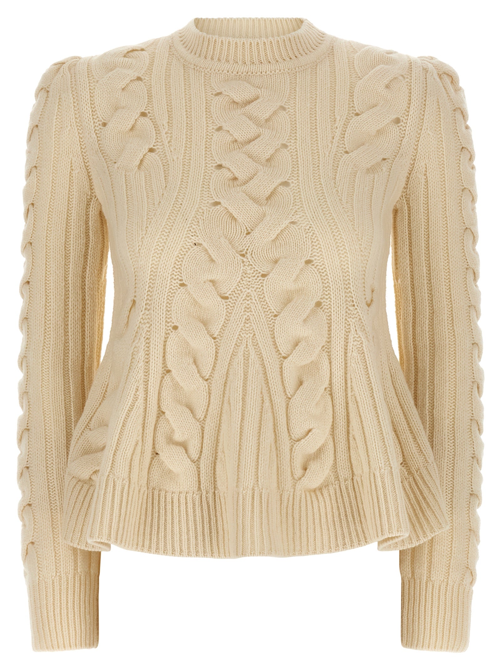 Alexander McQueen Beige Wool Cardigan