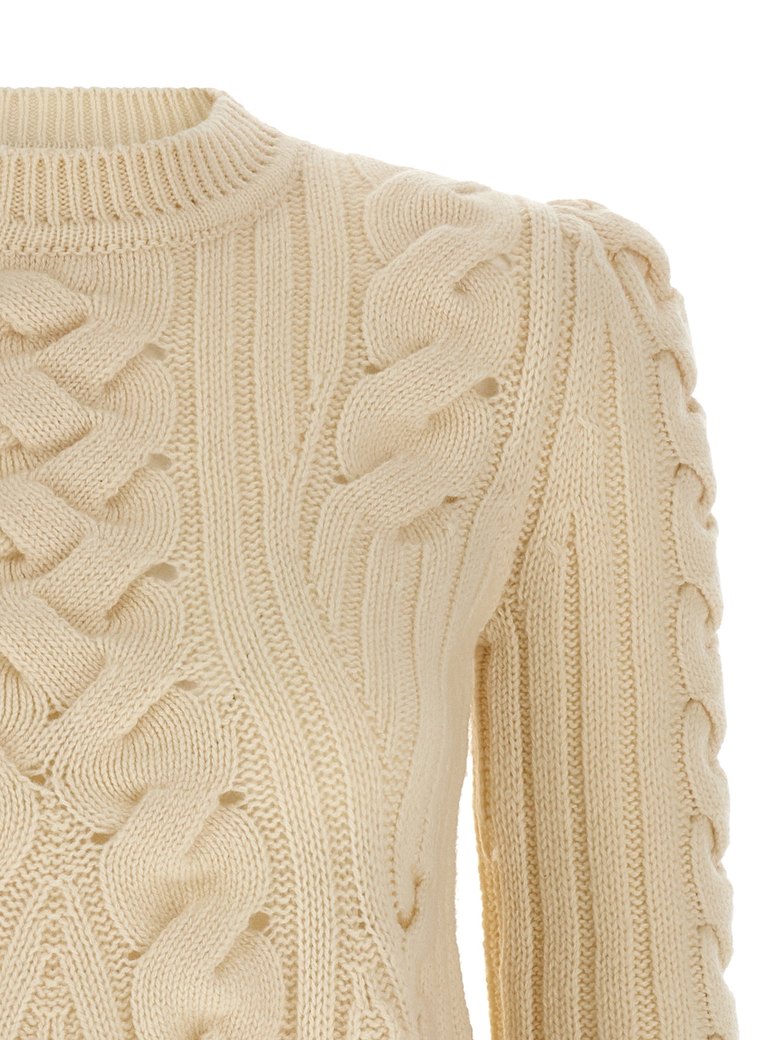 Alexander McQueen Beige Wool Cardigan