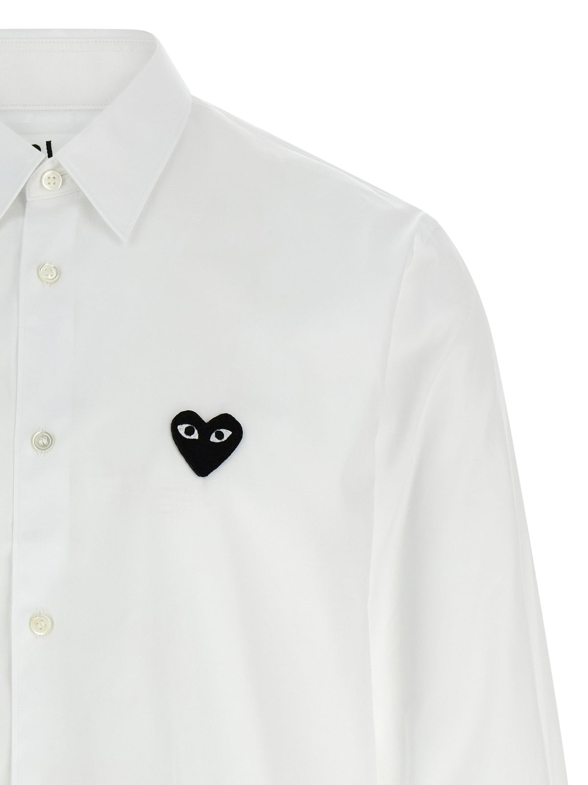 Comme Des Garçons Play White Cotton Blouse - Timeless Elegance