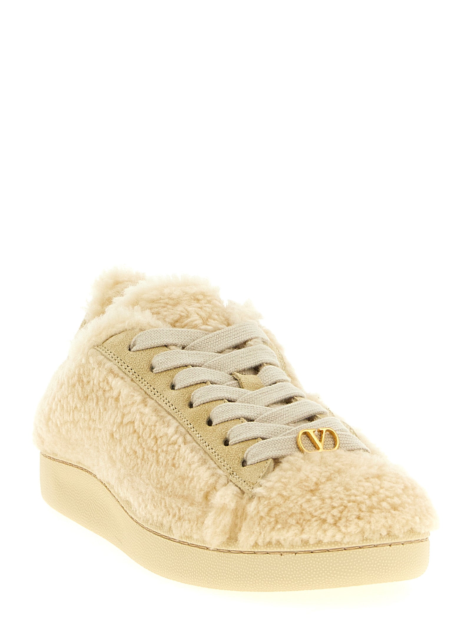 Valentino Garavani Beige Wool Sneakers - Luxury Footwear for All