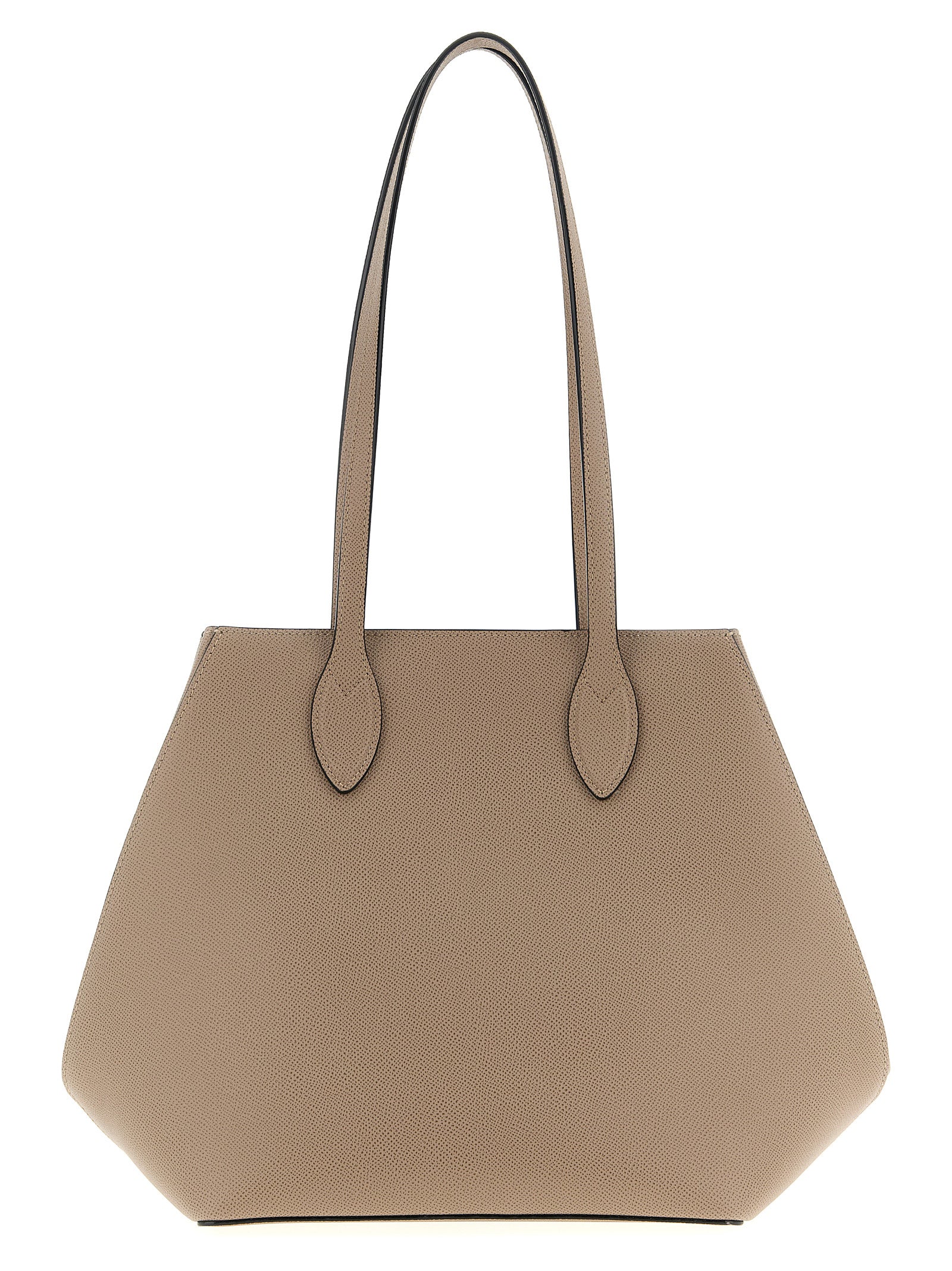 Valextra Beige Calfskin Tote Bag