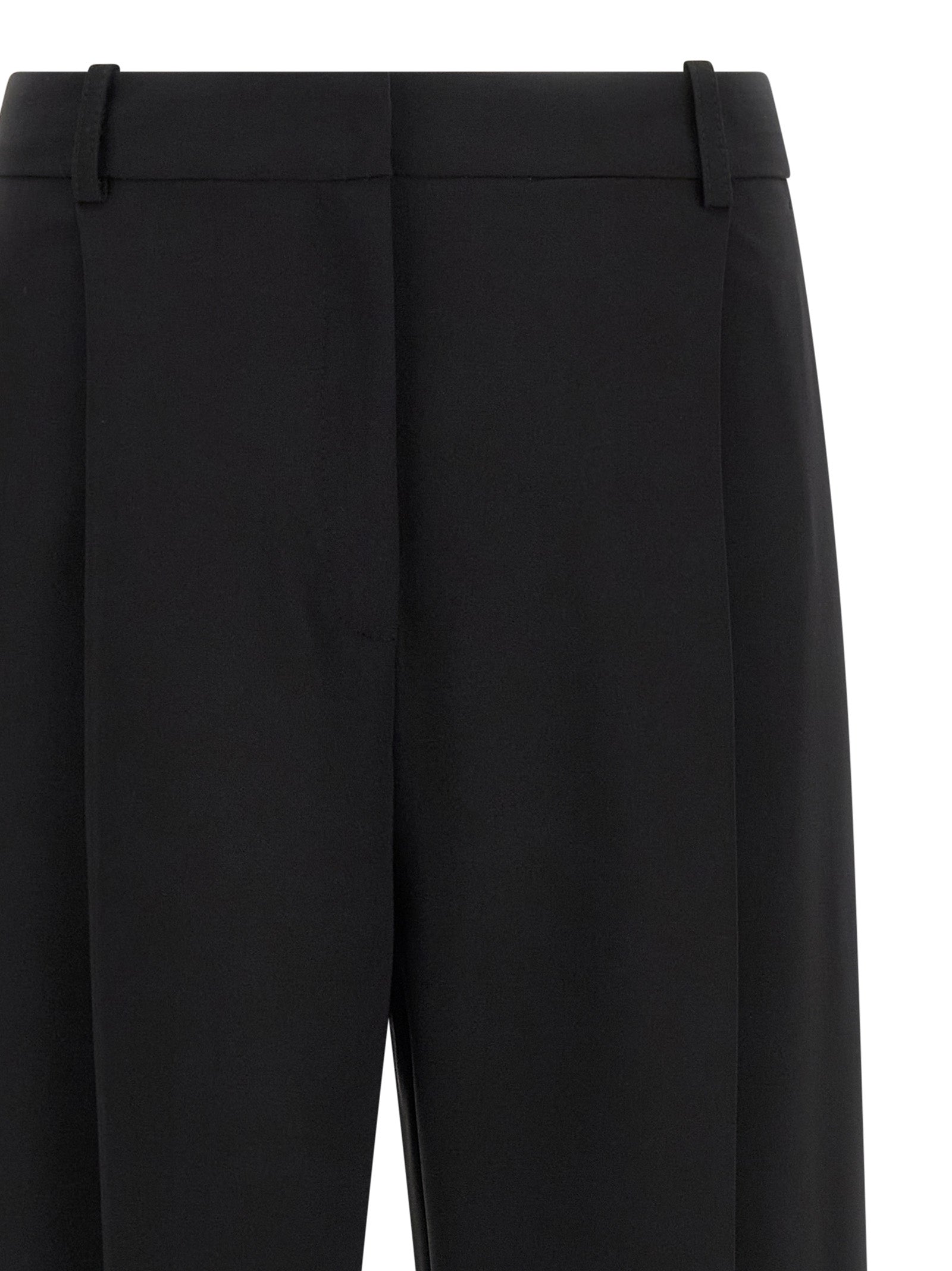 Elisabetta Franchi Black Wide-Leg Casual Pants - Timeless Luxury