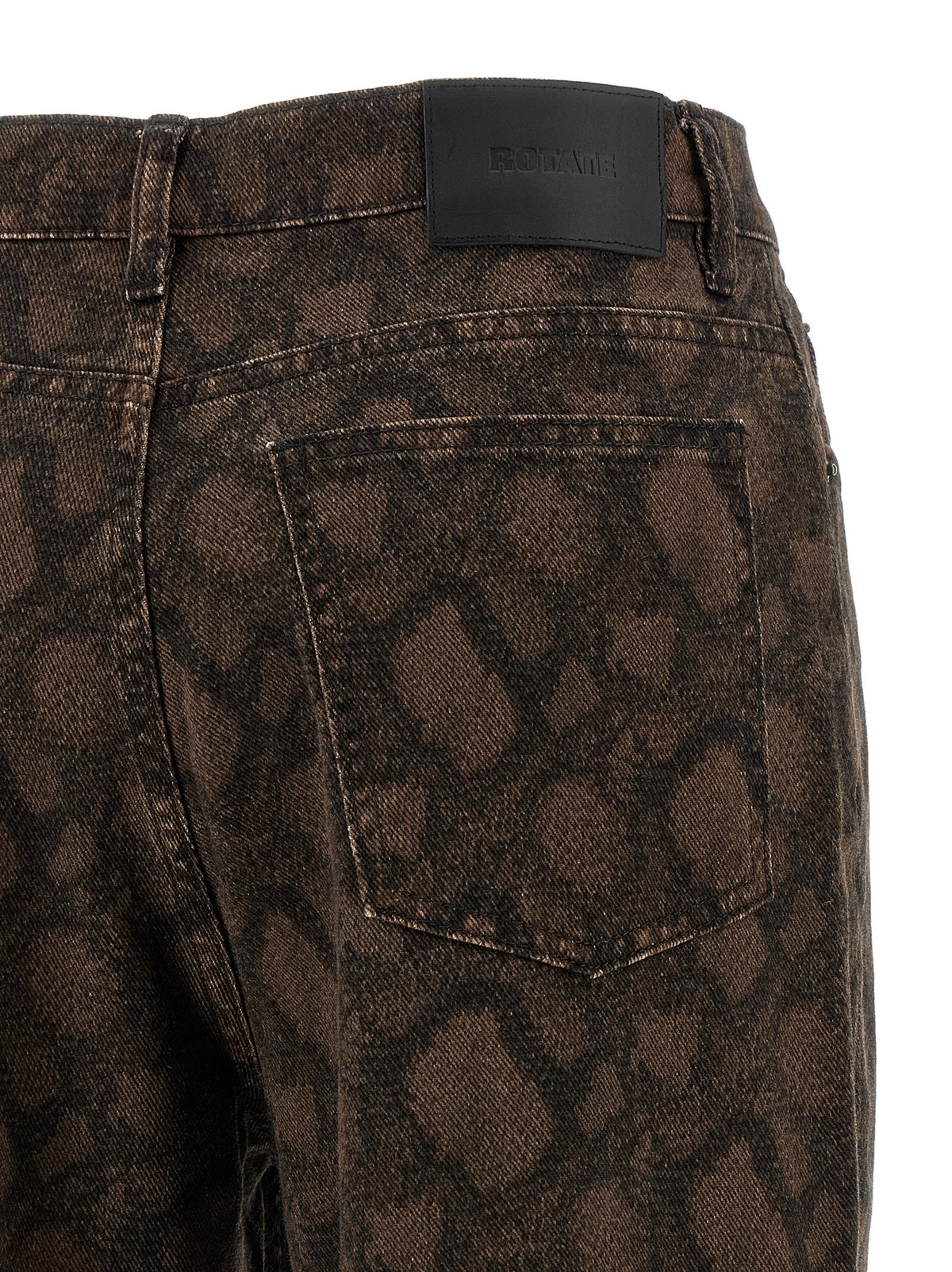 ROTATE BIRGER CHRISTENSEN Straight-Leg Animal Print Jeans
