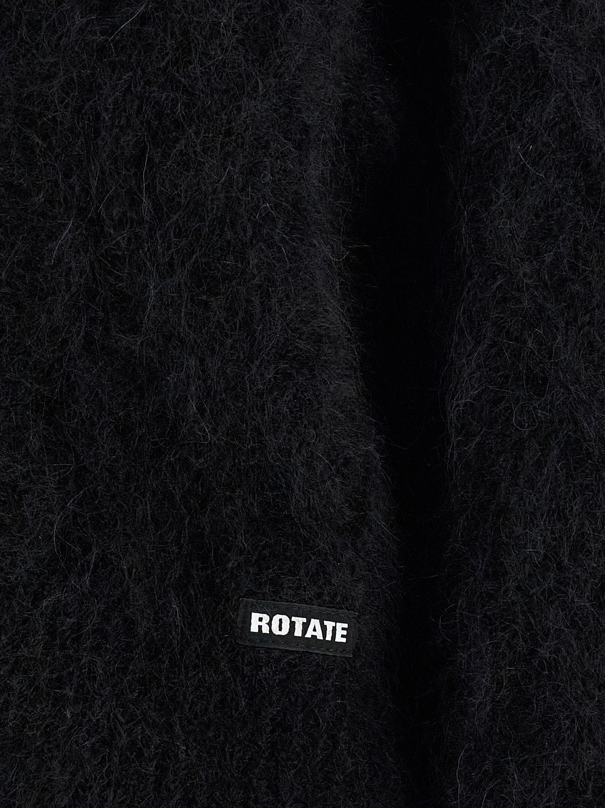 ROTATE BIRGER CHRISTENSEN Black Alpaca Leather Cardigan Elegance