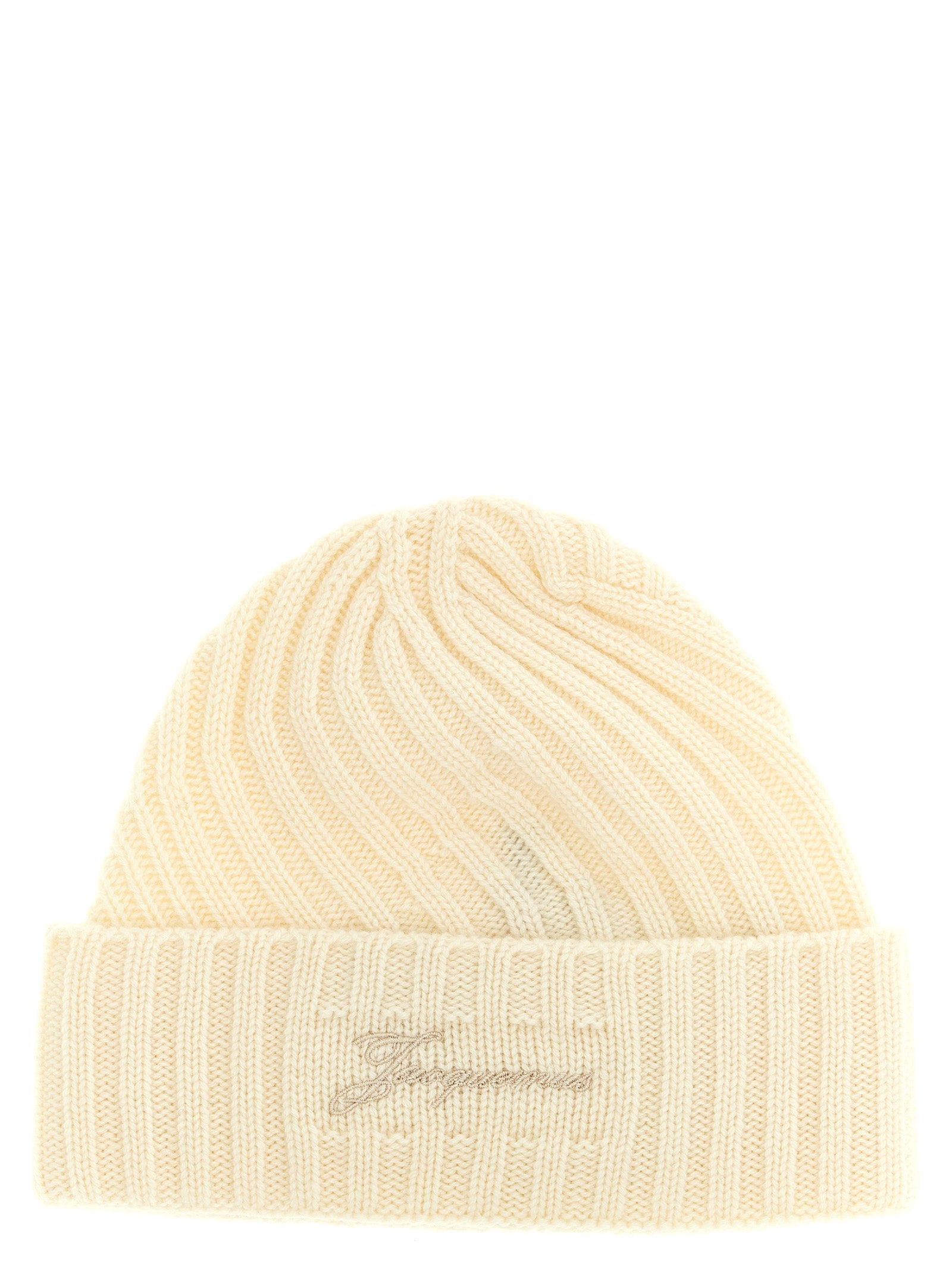 Jacquemus White Cashmere Beanie