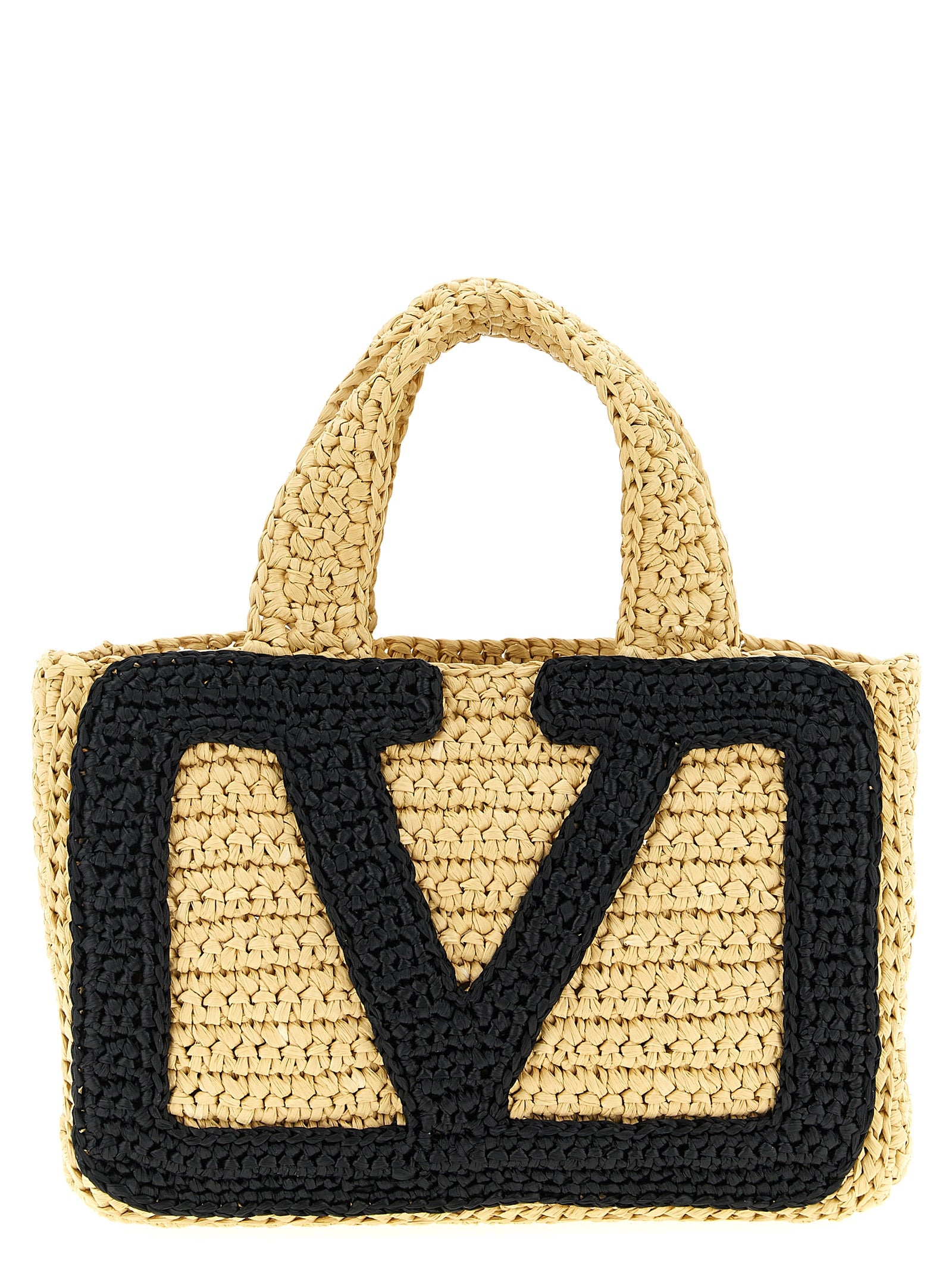 Valentino Garavani Black Viscose Tote Bag - Timeless Luxury Elegance