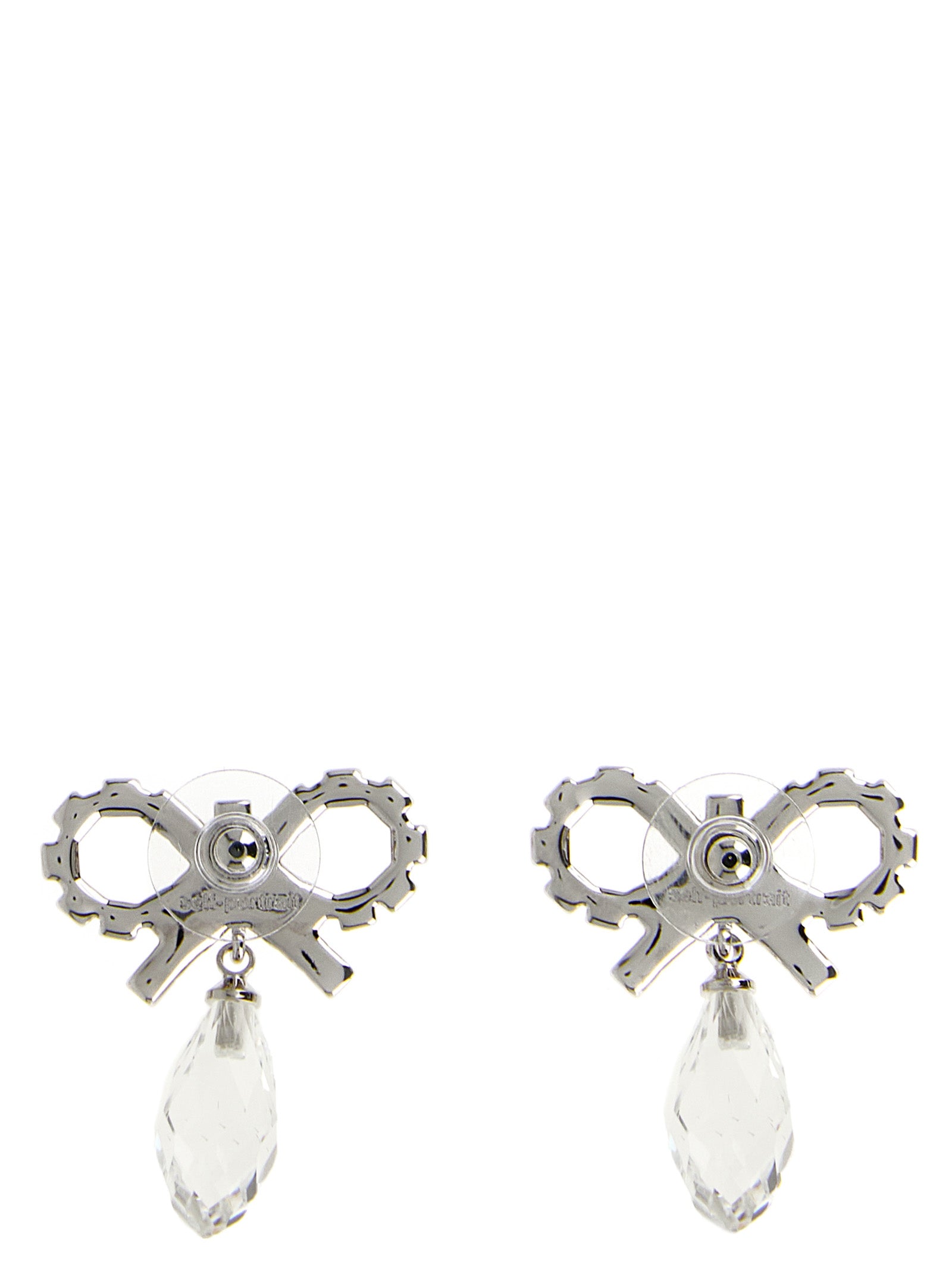 Self-Portrait Silver Copper Earrings