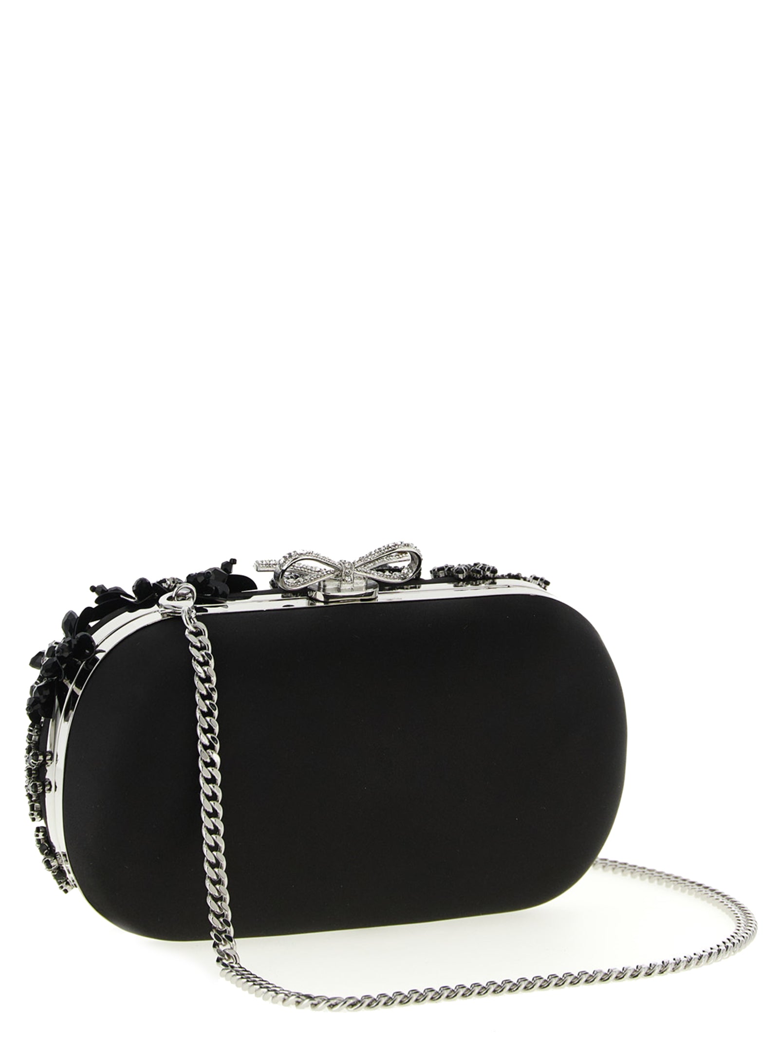 Self-Portrait Black Polyester Clutch Bag - Timeless Luxury Elegance