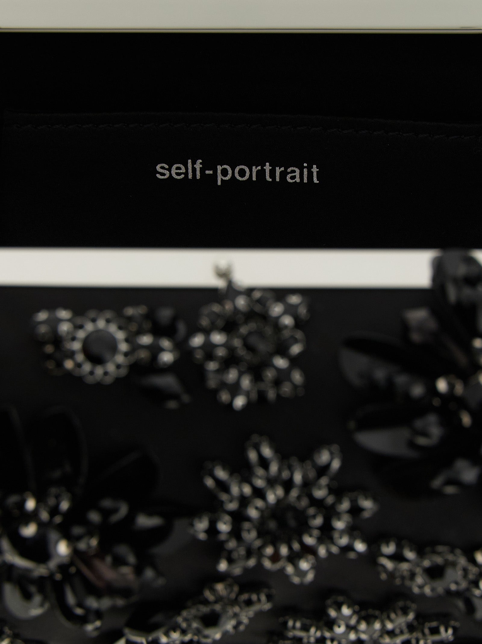 Self-Portrait Black Polyester Clutch Bag - Exquisite Luxury Accessory