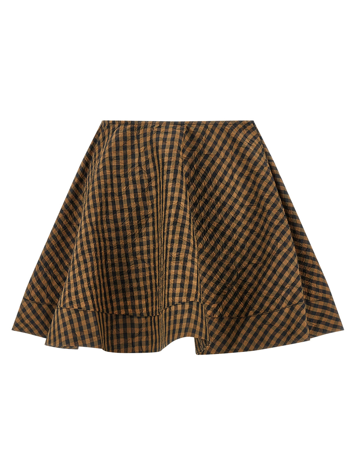 Ganni Brown Recycled Polyester Long Skirt - Eco Chic Luxury
