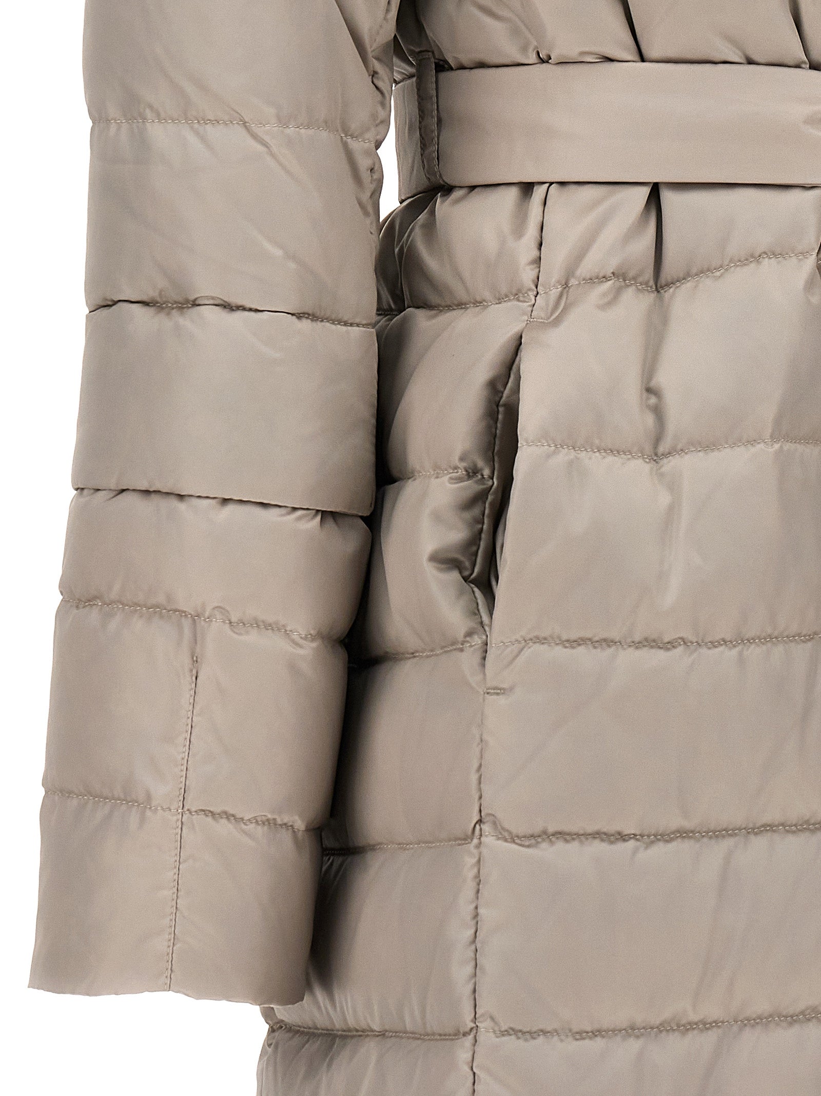 Max Mara White Polyamide Full-Length Jacket