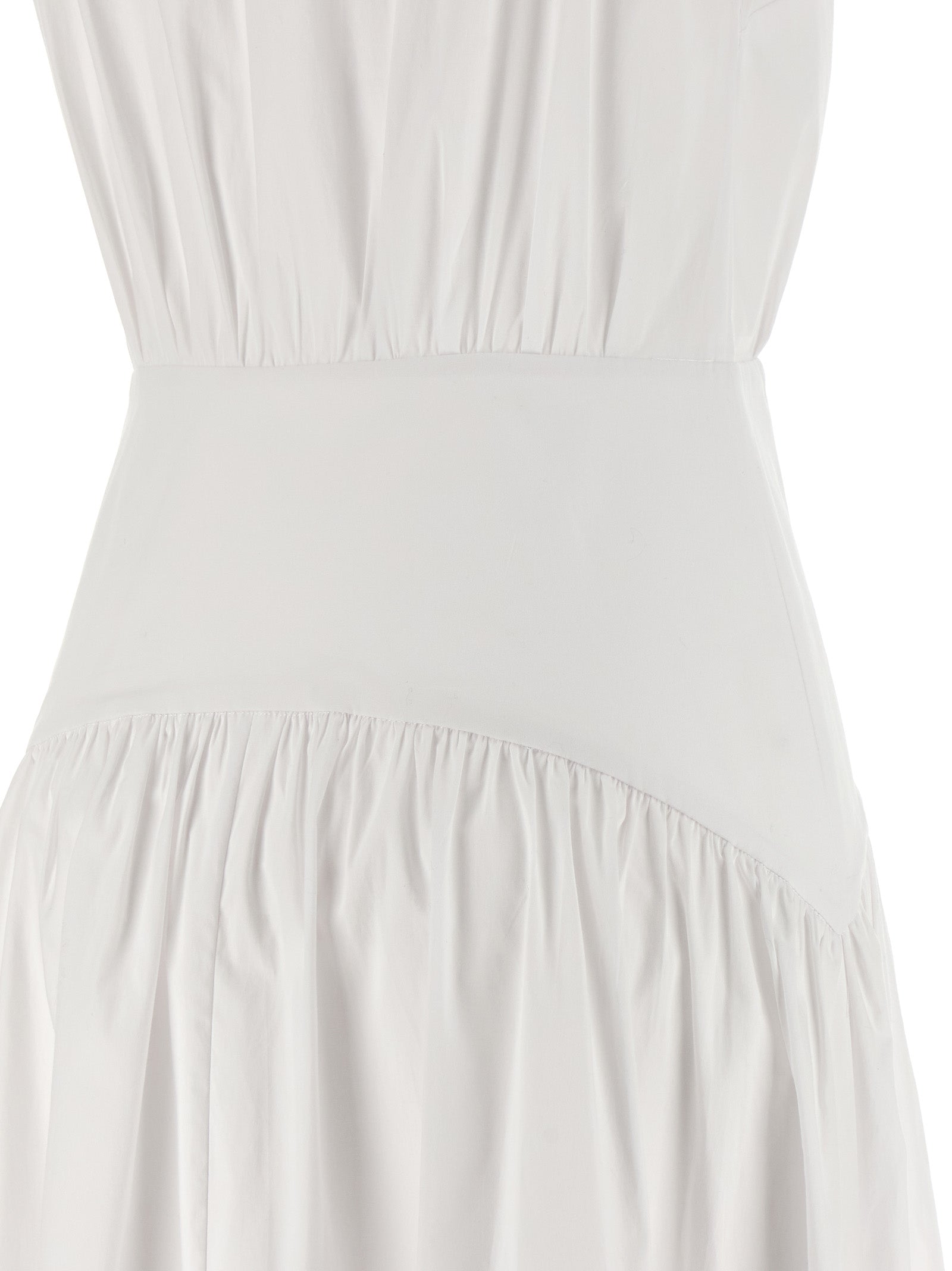 Staud White Cotton Midi Dress - Timeless Luxury for Every Occasion
