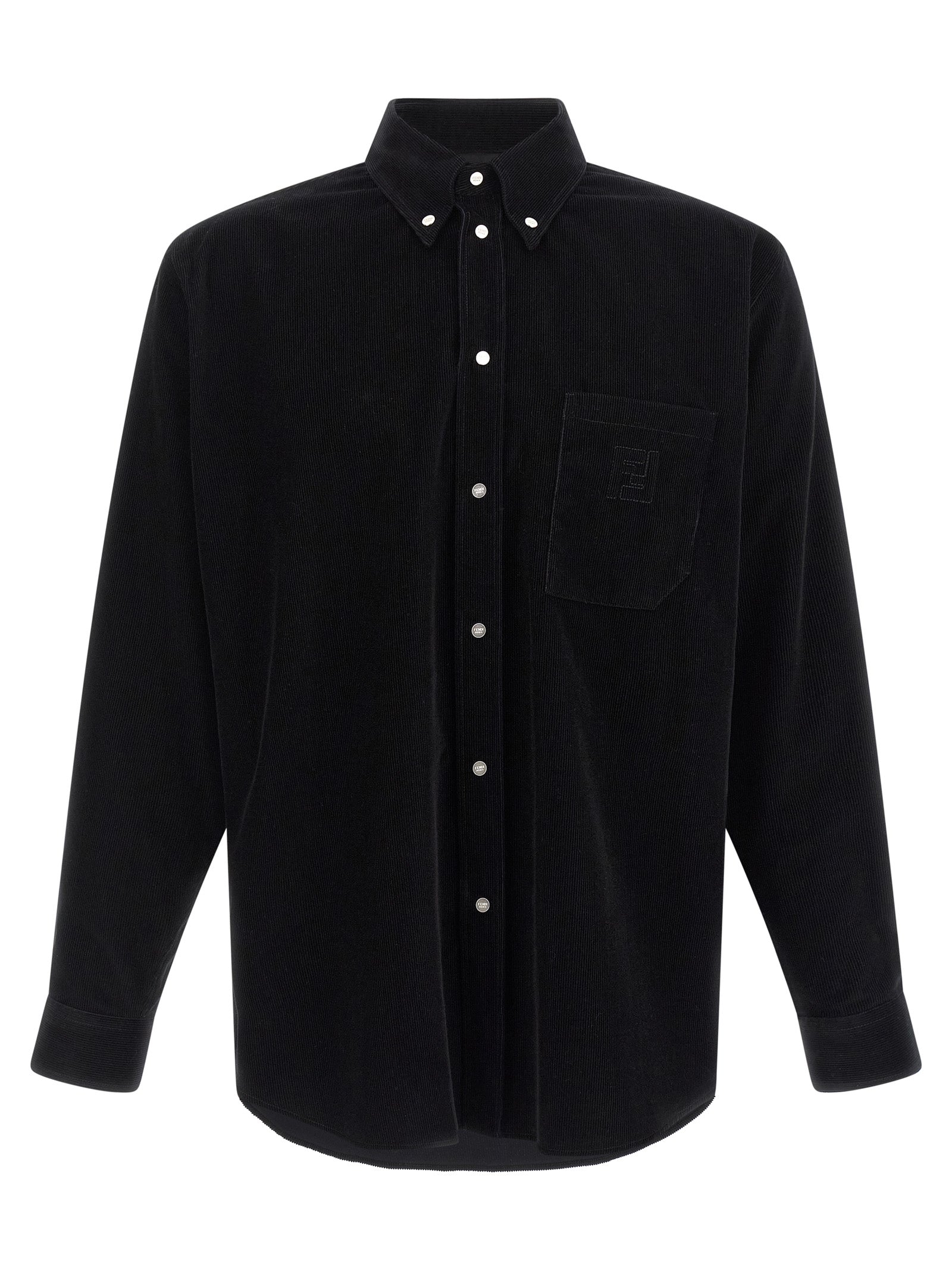 Elevate your wardrobe with the Fendi Black Cotton Blouse, a luxurious blend of Italian craftsmanship and timeless elegance, perfect for sophisticated styling.