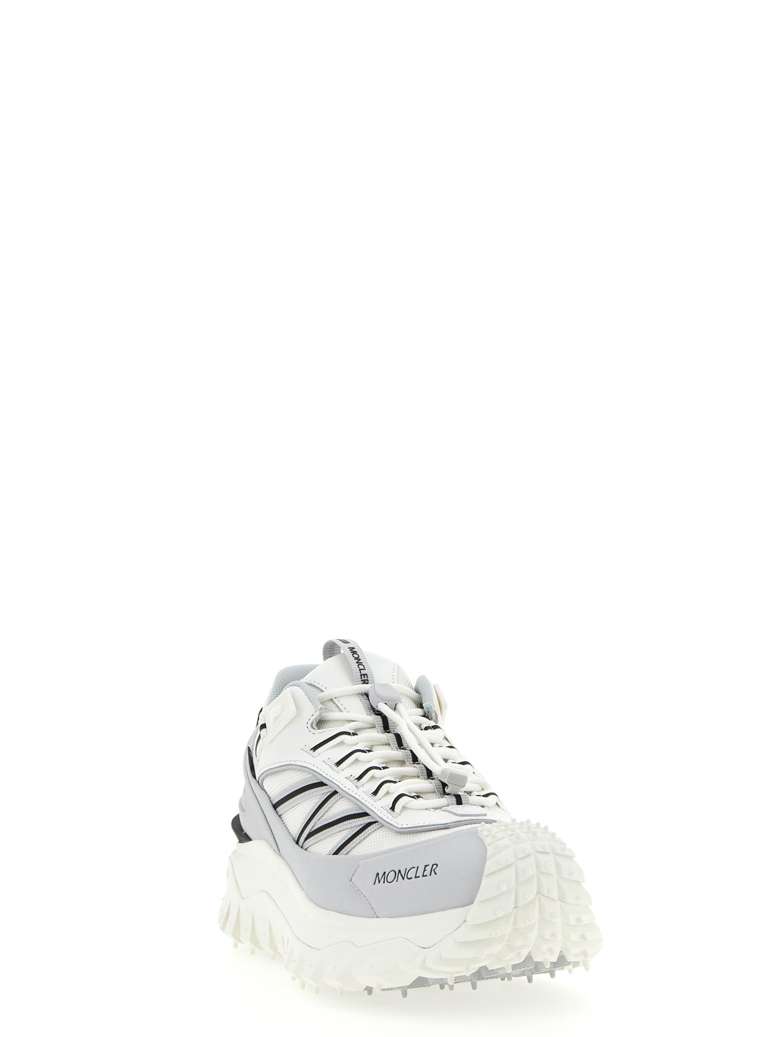 Moncler Gray Polyamide Athletic Sneakers