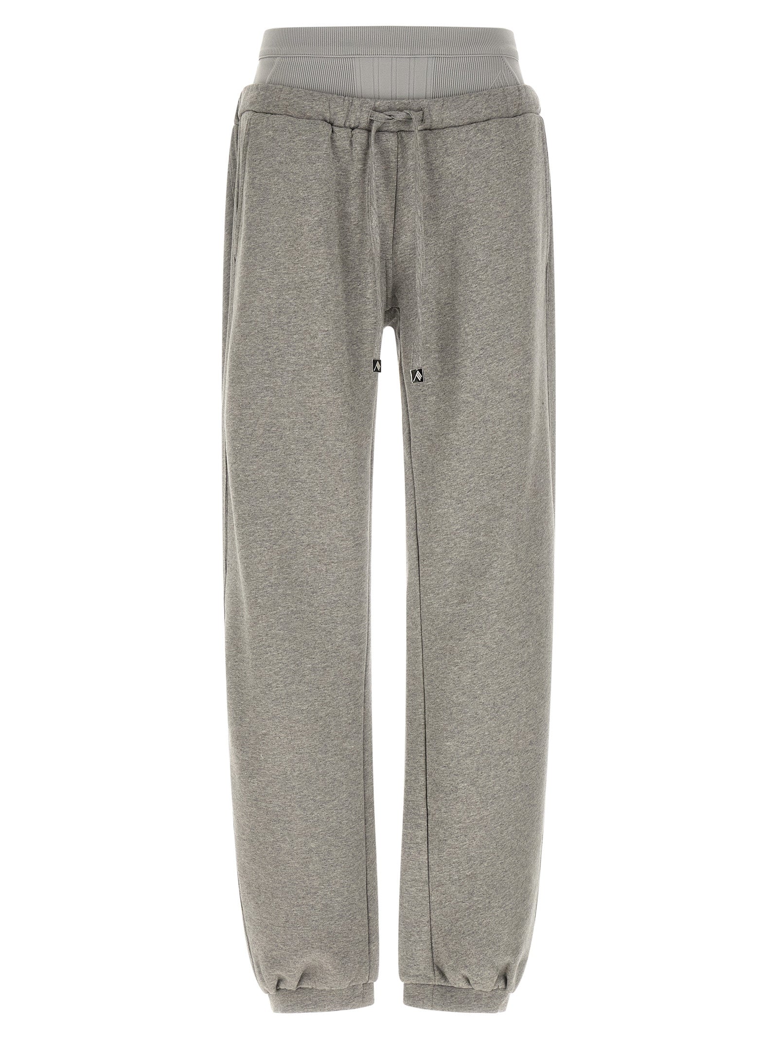 The Attico Gray Cotton Joggers - Luxury Athleisure Essentials