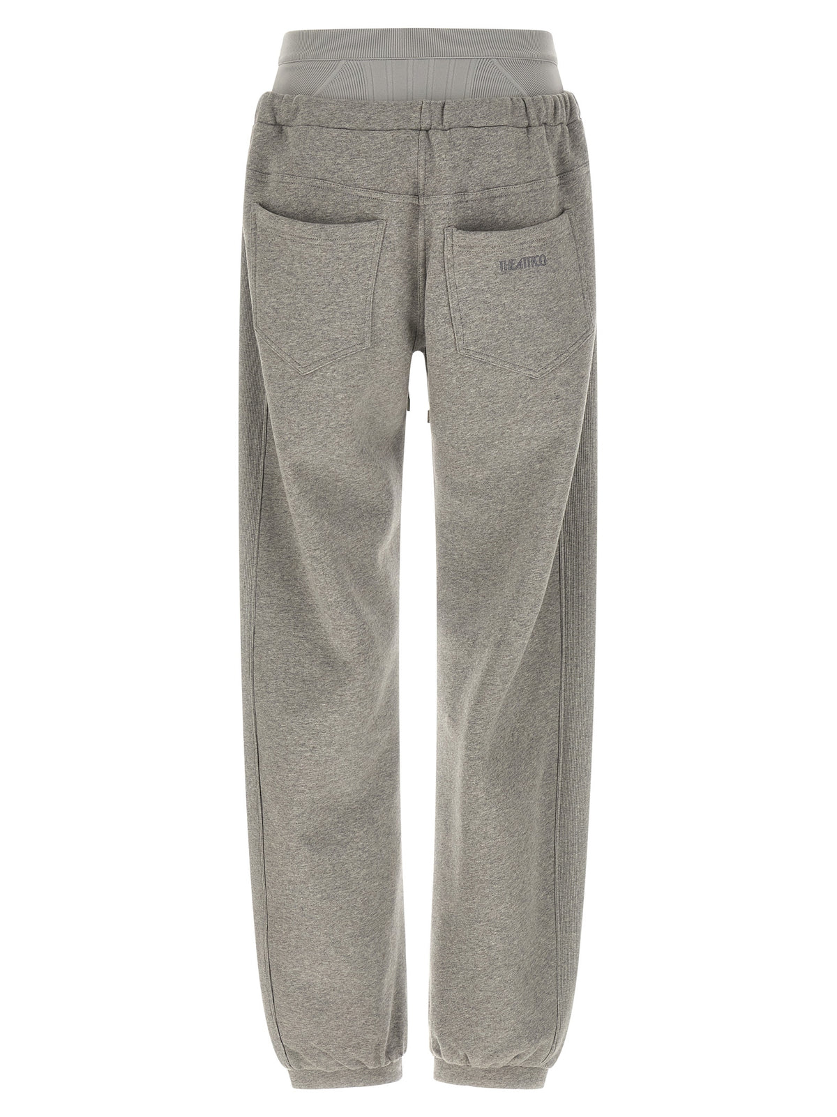 The Attico Gray Cotton Joggers - Luxurious Athleisure Elegance