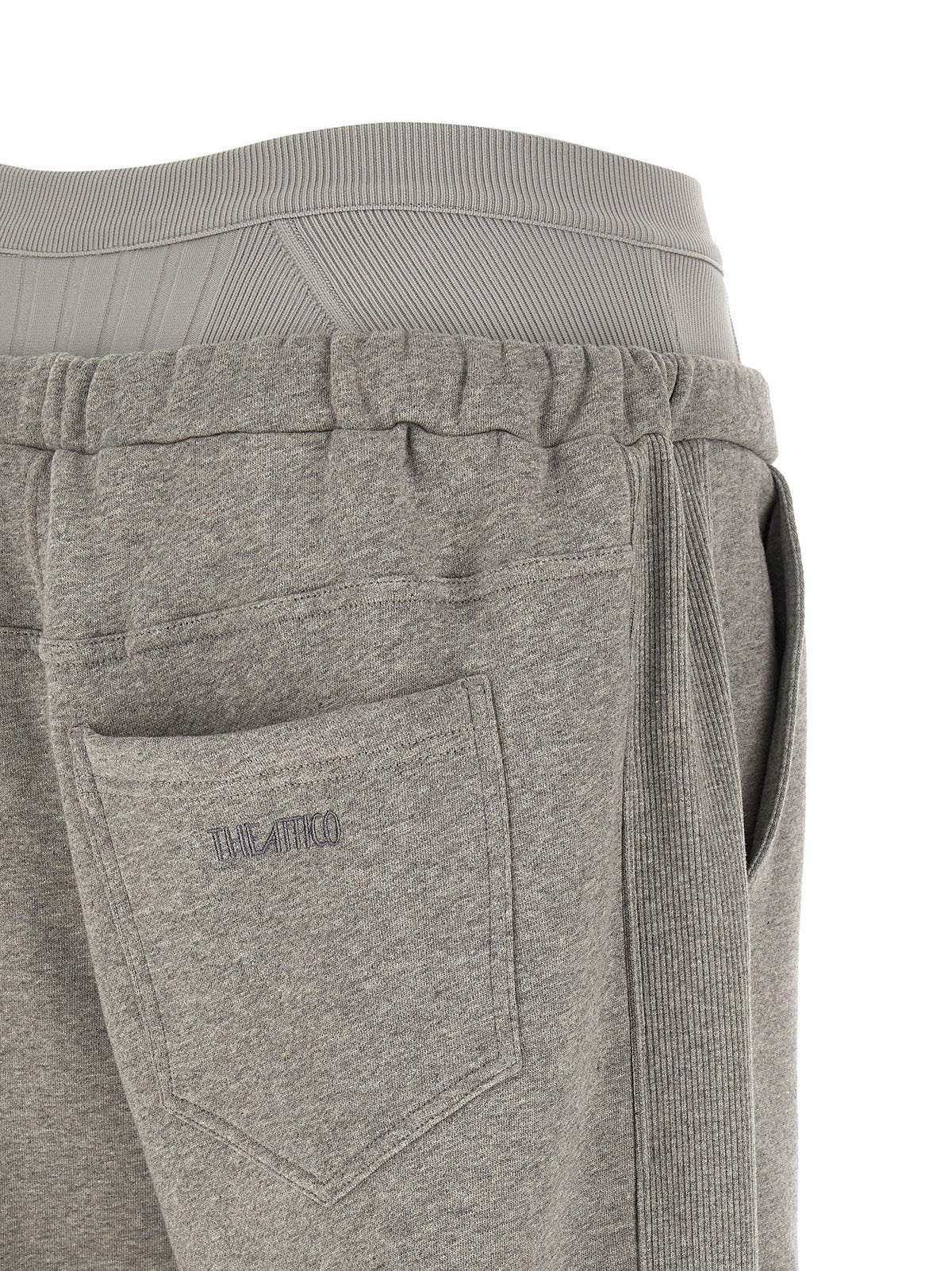 The Attico Gray Cotton Joggers - Luxurious Athleisure Elegance
