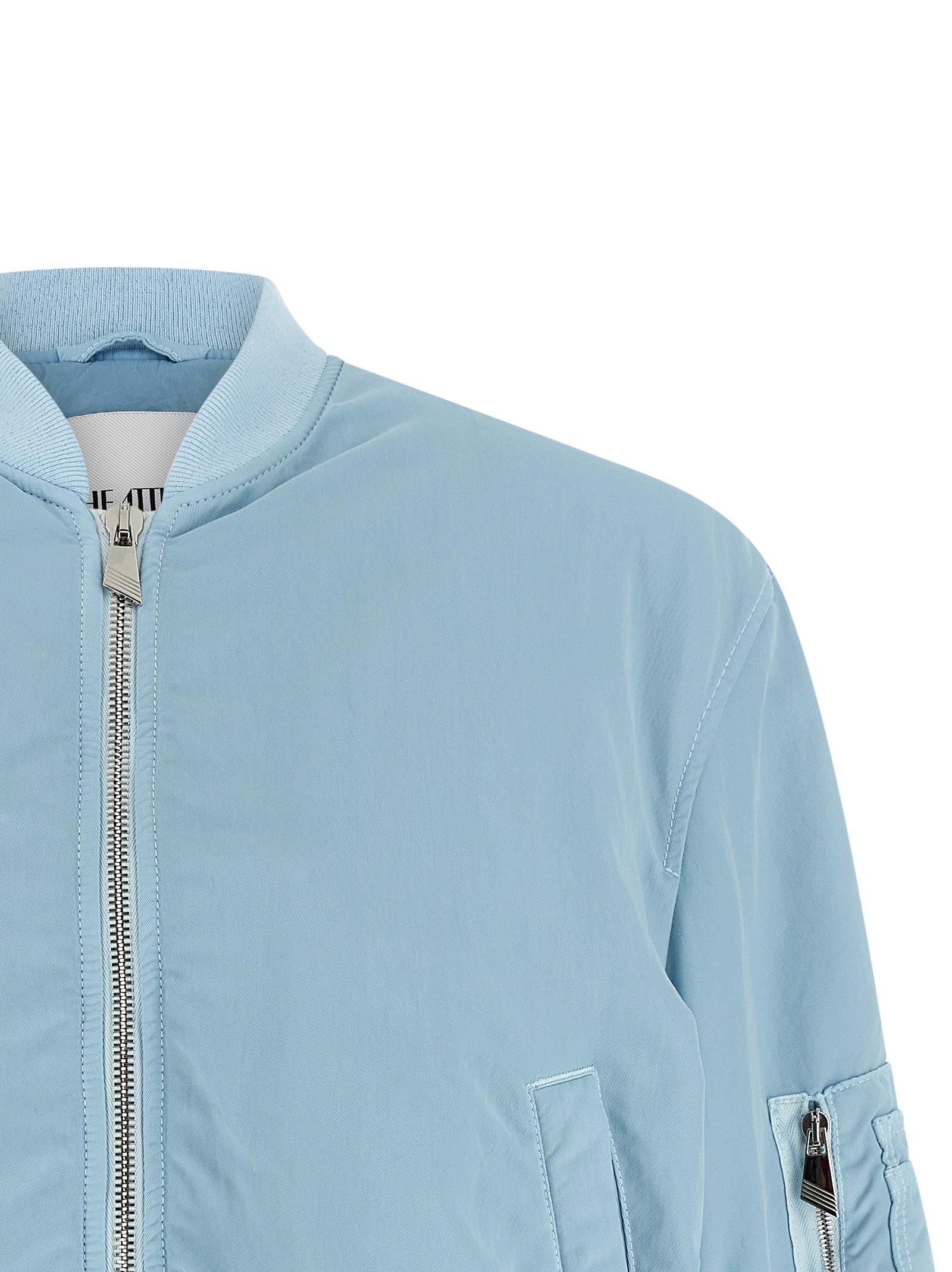 The Attico Blue Polyamide Bomber Jacket - Luxurious Outerwear
